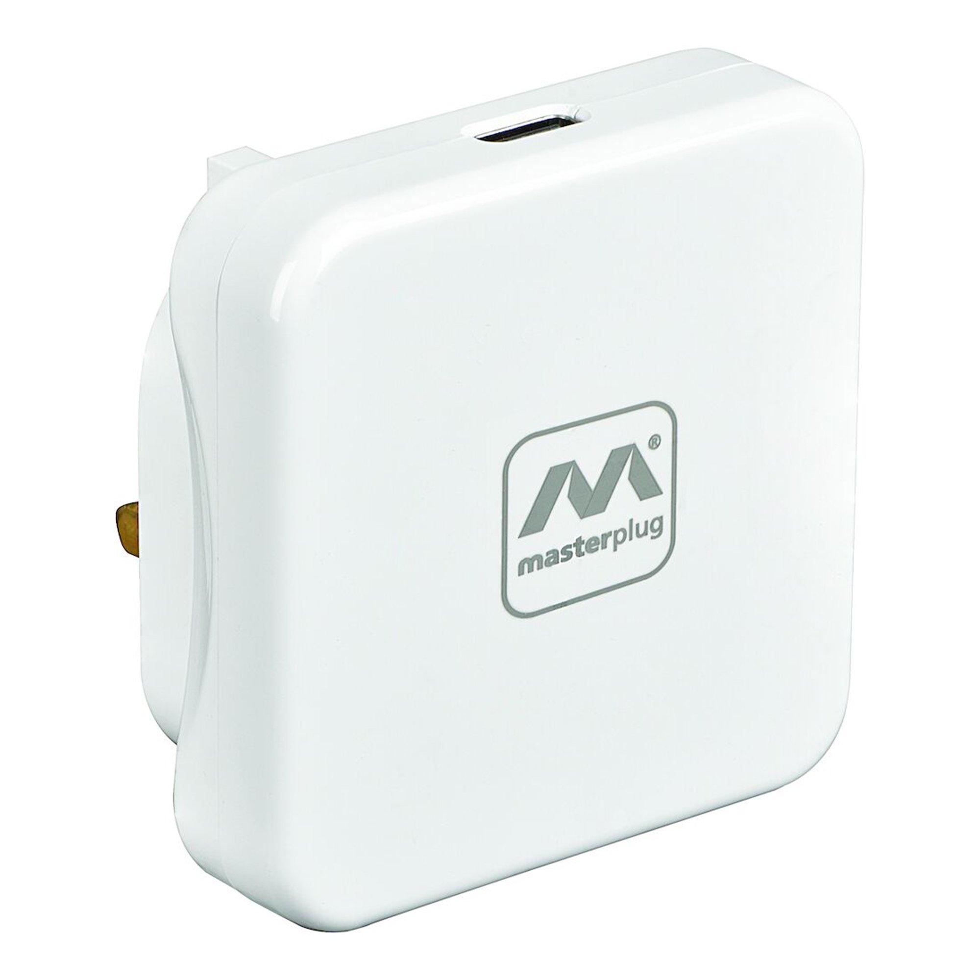 Masterplug Masterplug Charger Plug USB 1 x Type C White 20W