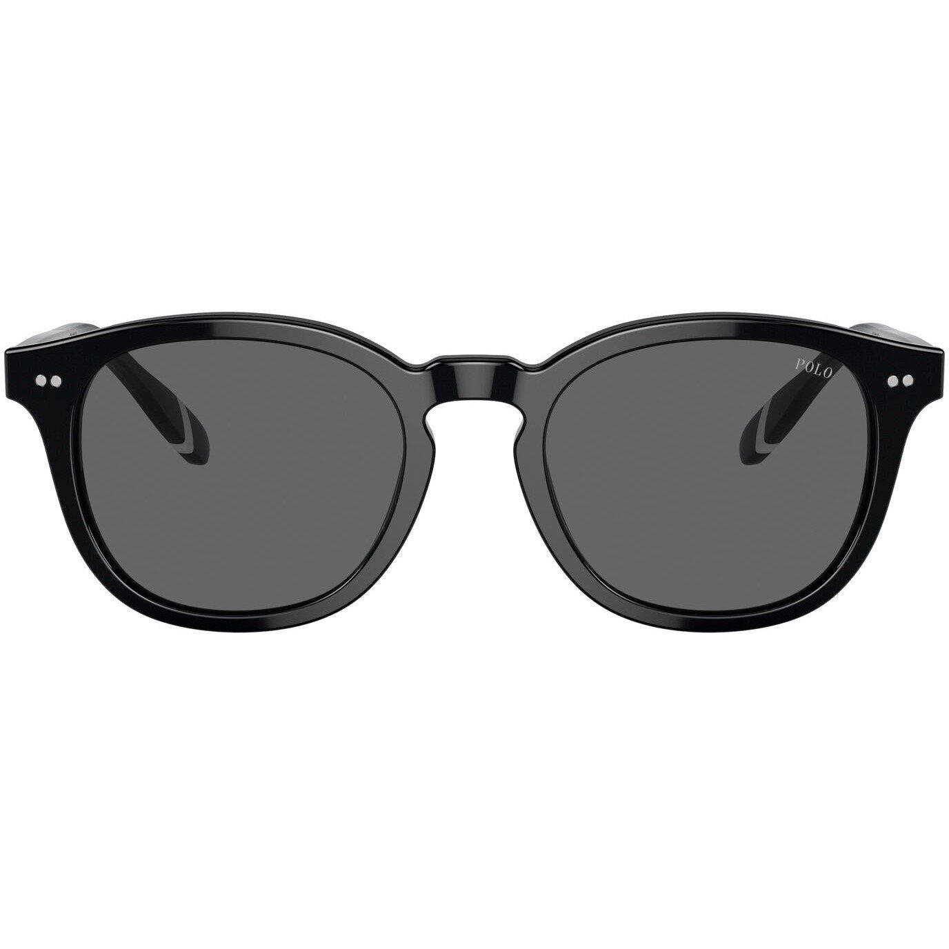 Polo Ralph Lauren Men's Oval Sunglasses - Shiny Black