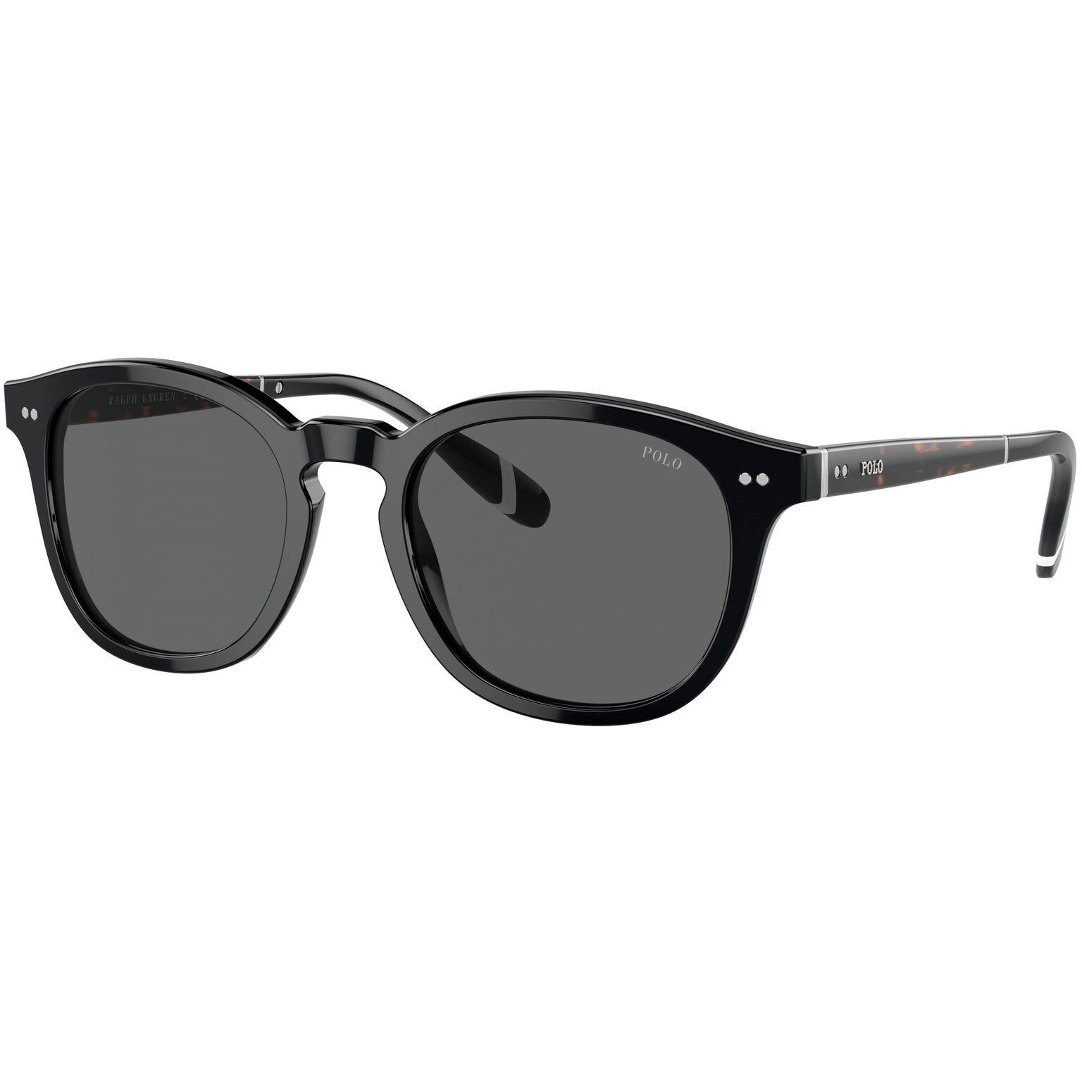 Shiny Black - Polo Ralph Lauren - Men's Oval Sunglasses - 2