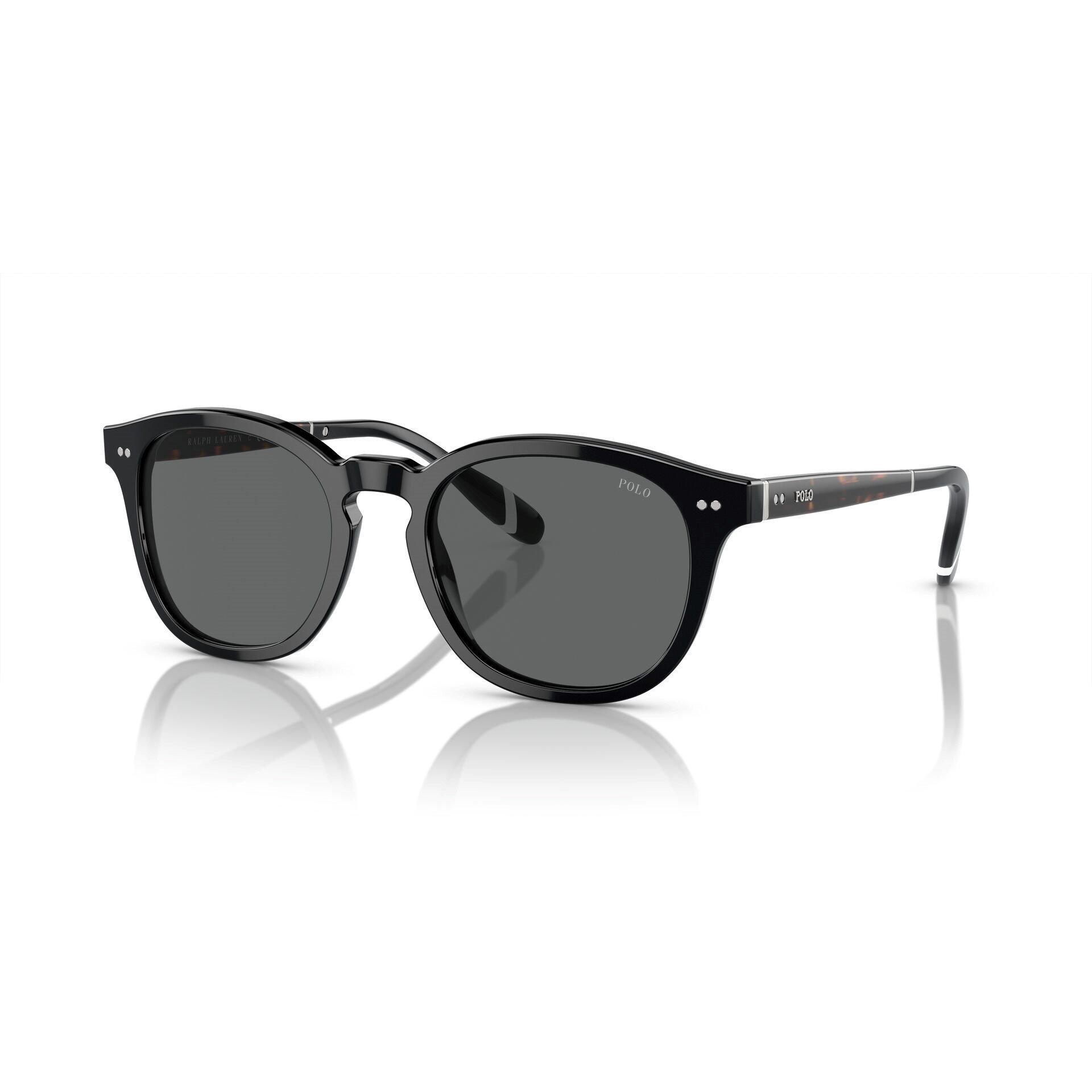 Shiny Black - Polo Ralph Lauren - Men's Oval Sunglasses - 7