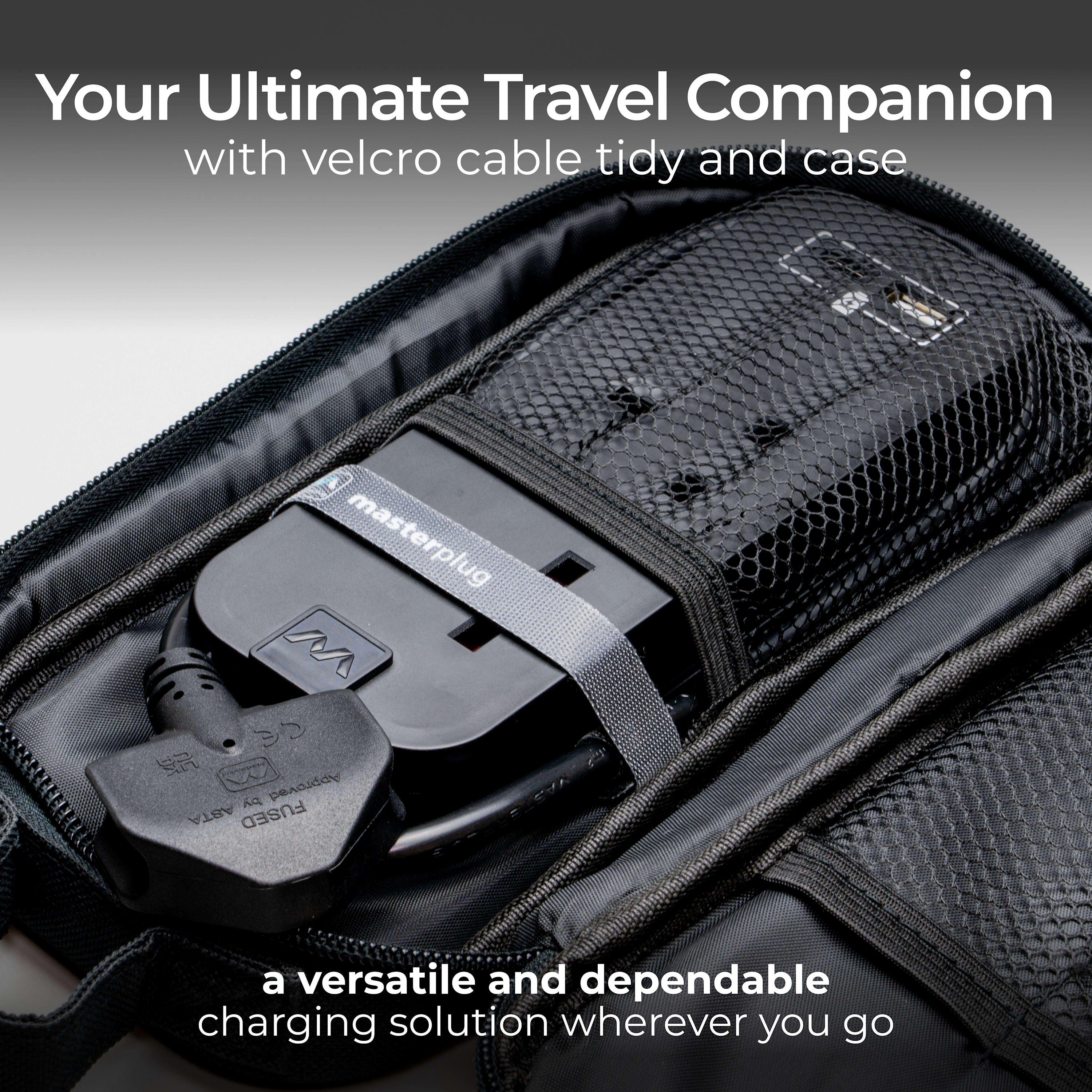 Black - Masterplug - MASTERPLUG 2 SOCKET 0.45M 13 AMP EXTENSION LEAD + - 7