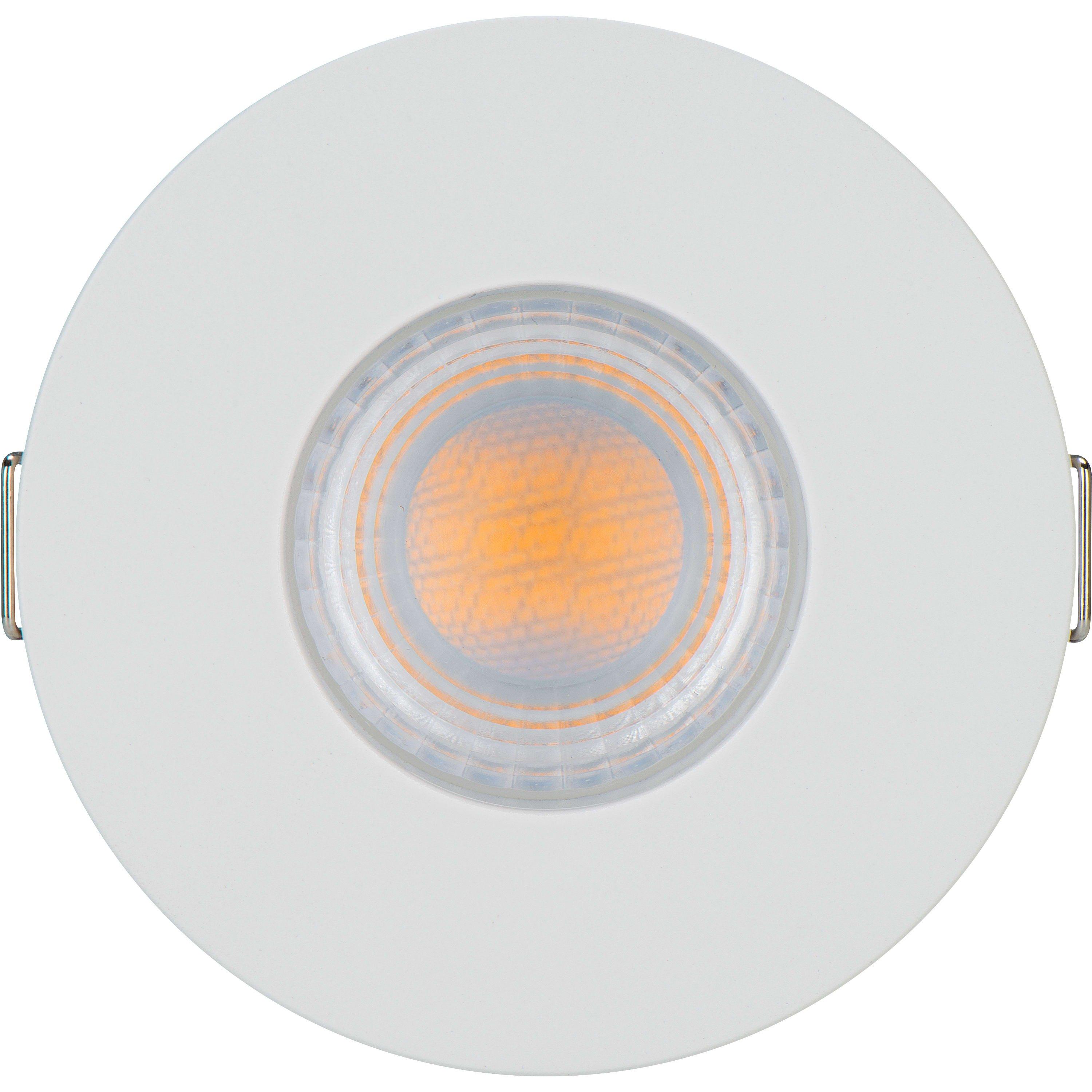 White - Luceco - Luceco Ftype Spot Downlight IP65 3000K 515lm x10 - 3