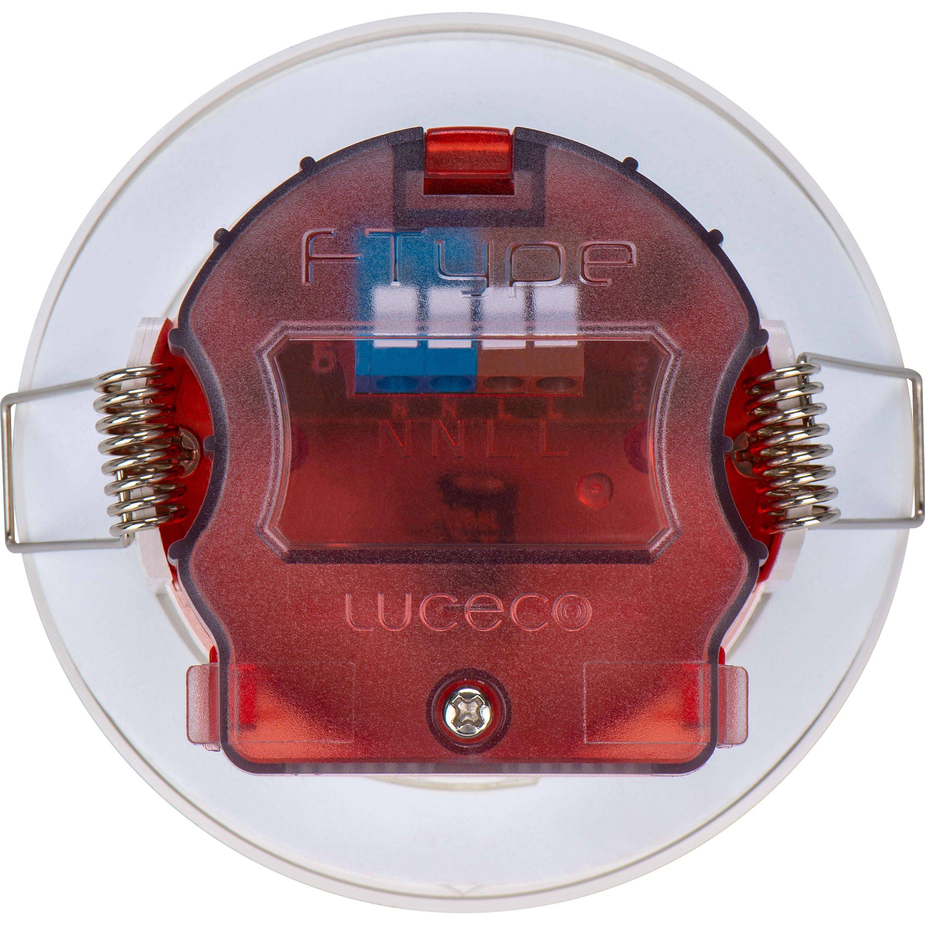 White - Luceco - Luceco Ftype Spot Downlight IP65 3000K 515lm x10 - 4