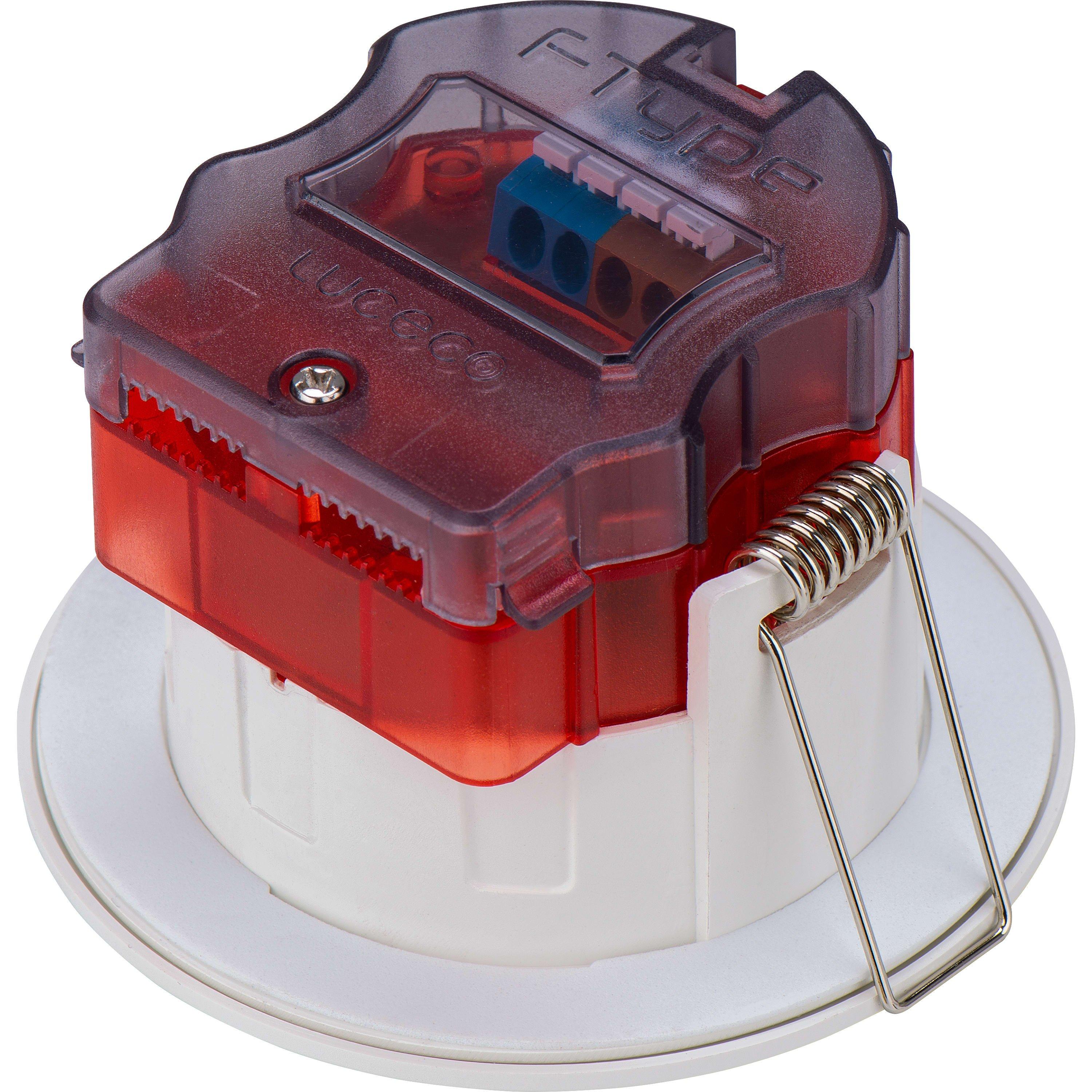 White - Luceco - Luceco Ftype Spot Downlight IP65 3000K 515lm x10 - 6