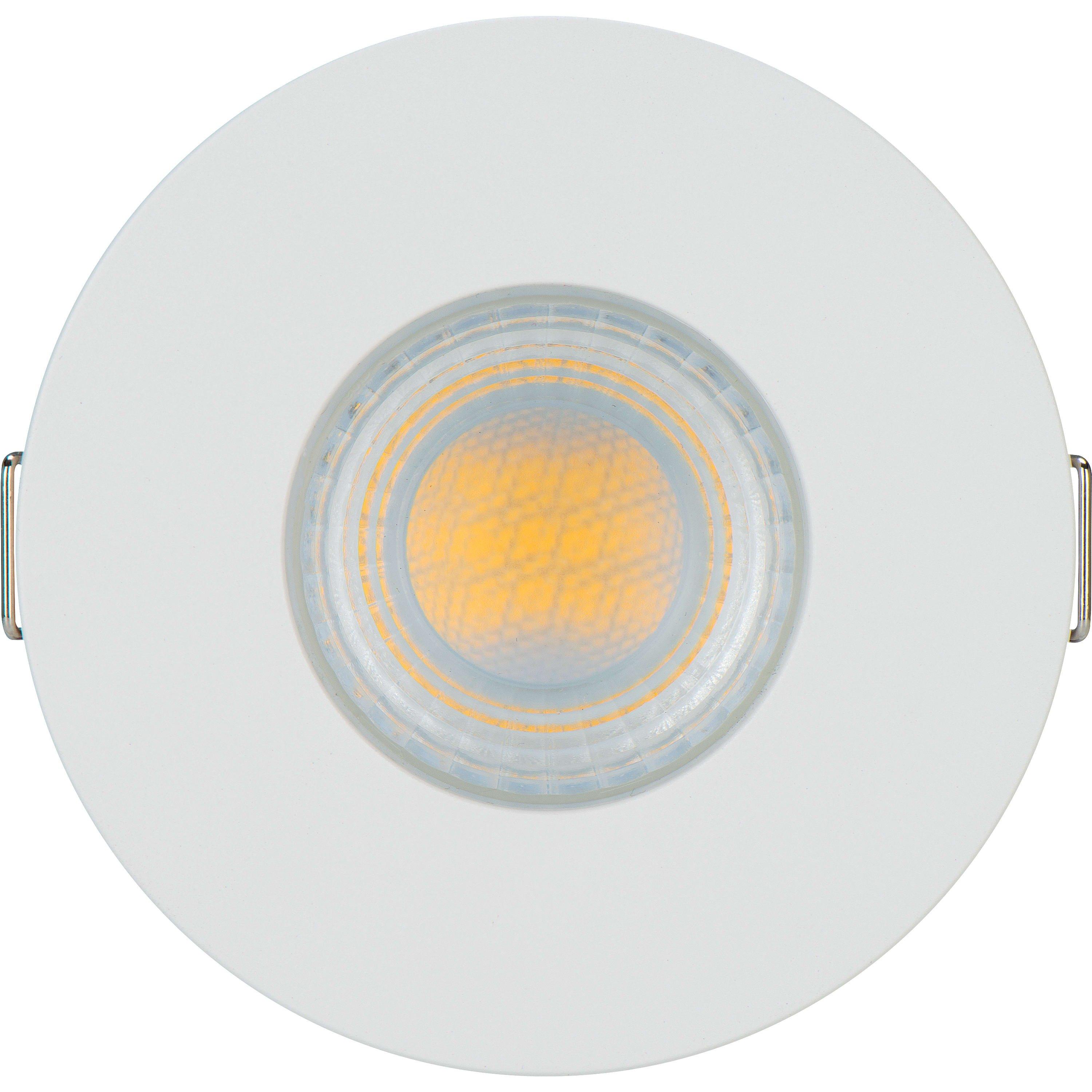 White - Luceco - Luceco Ftype Spot Downlight IP65 4000K 515lm x10 - 3
