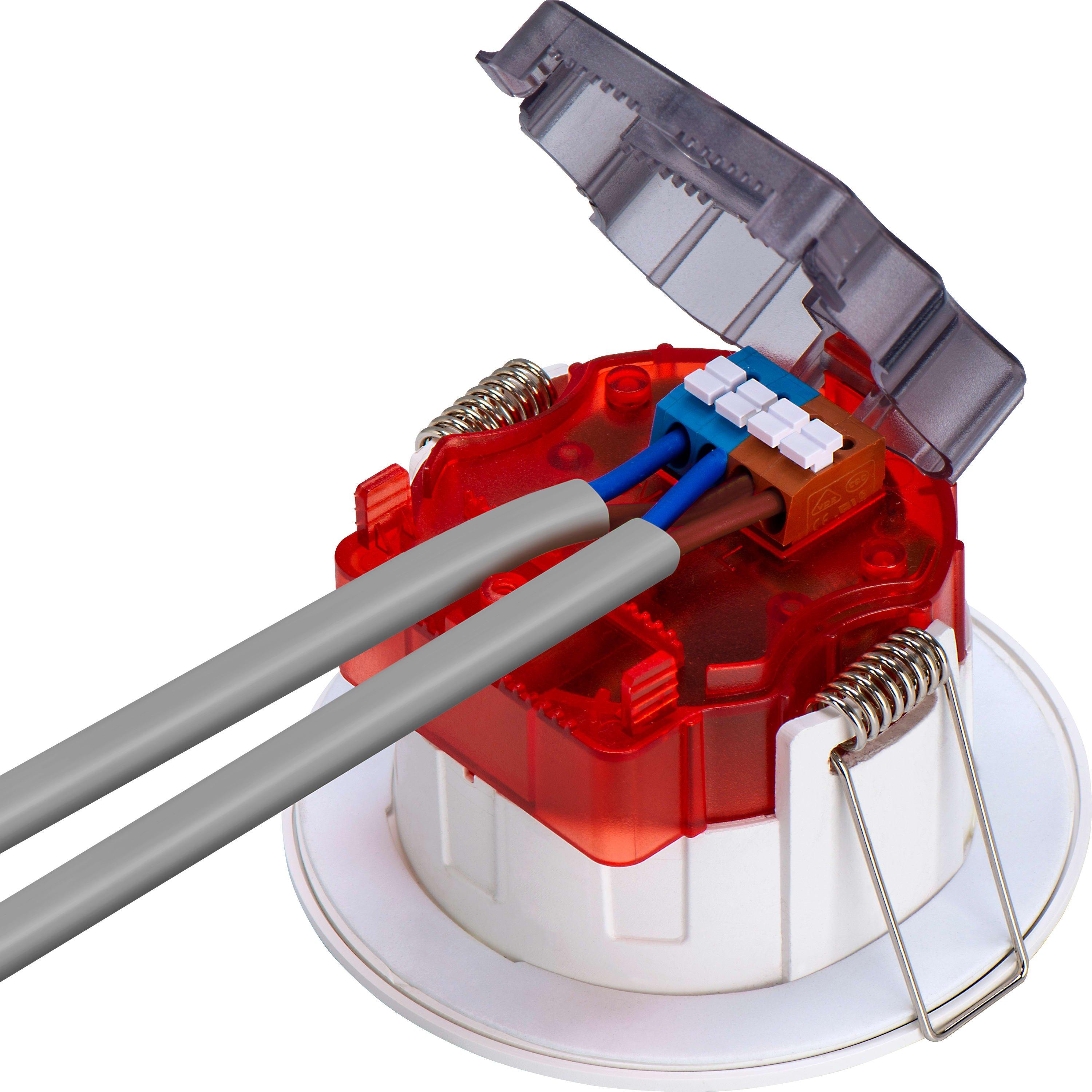 White - Luceco - Luceco Ftype Spot Downlight IP65 4000K 515lm x10 - 7