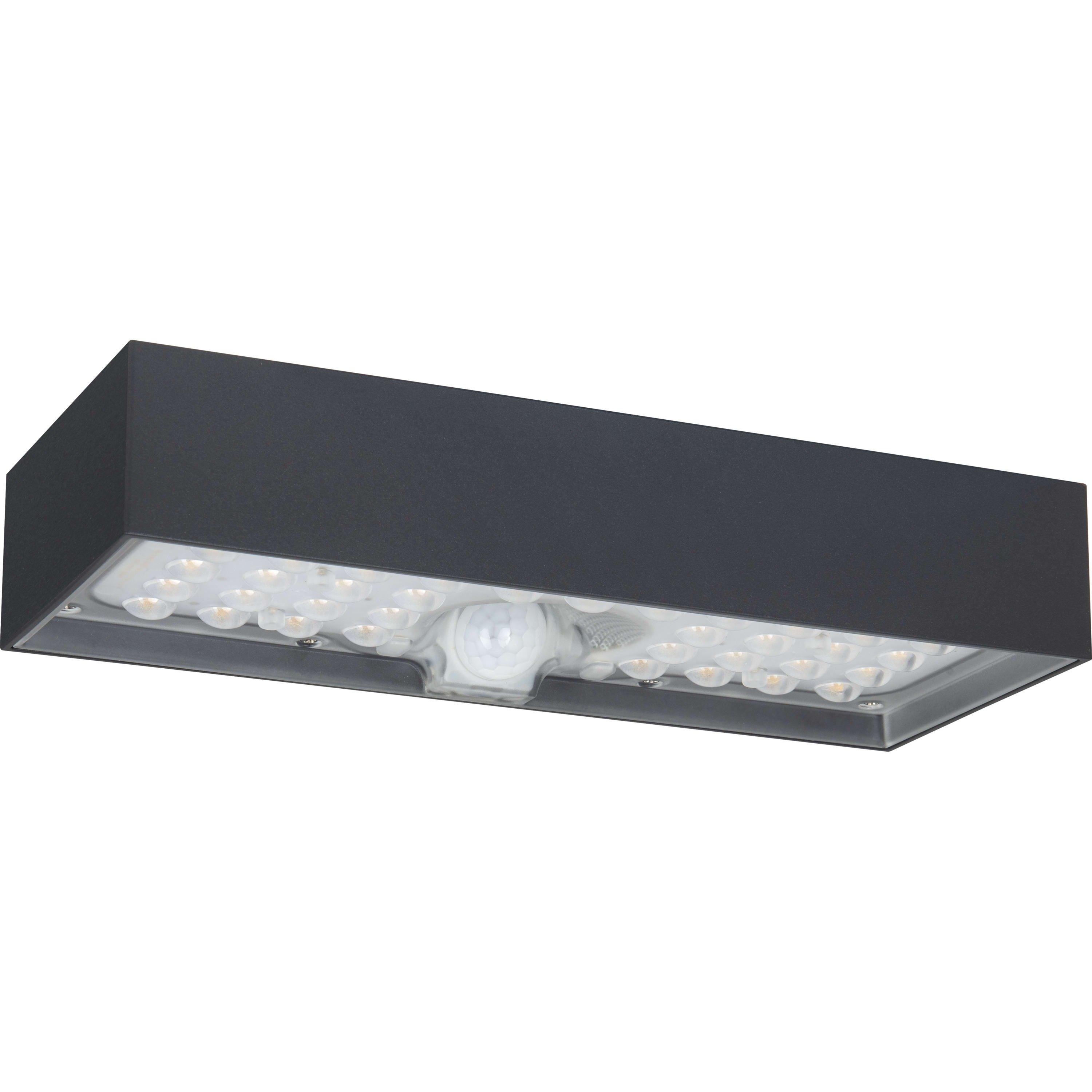 Luceco  Solar Brick Light With Pir Motion Sensor - Grey - 