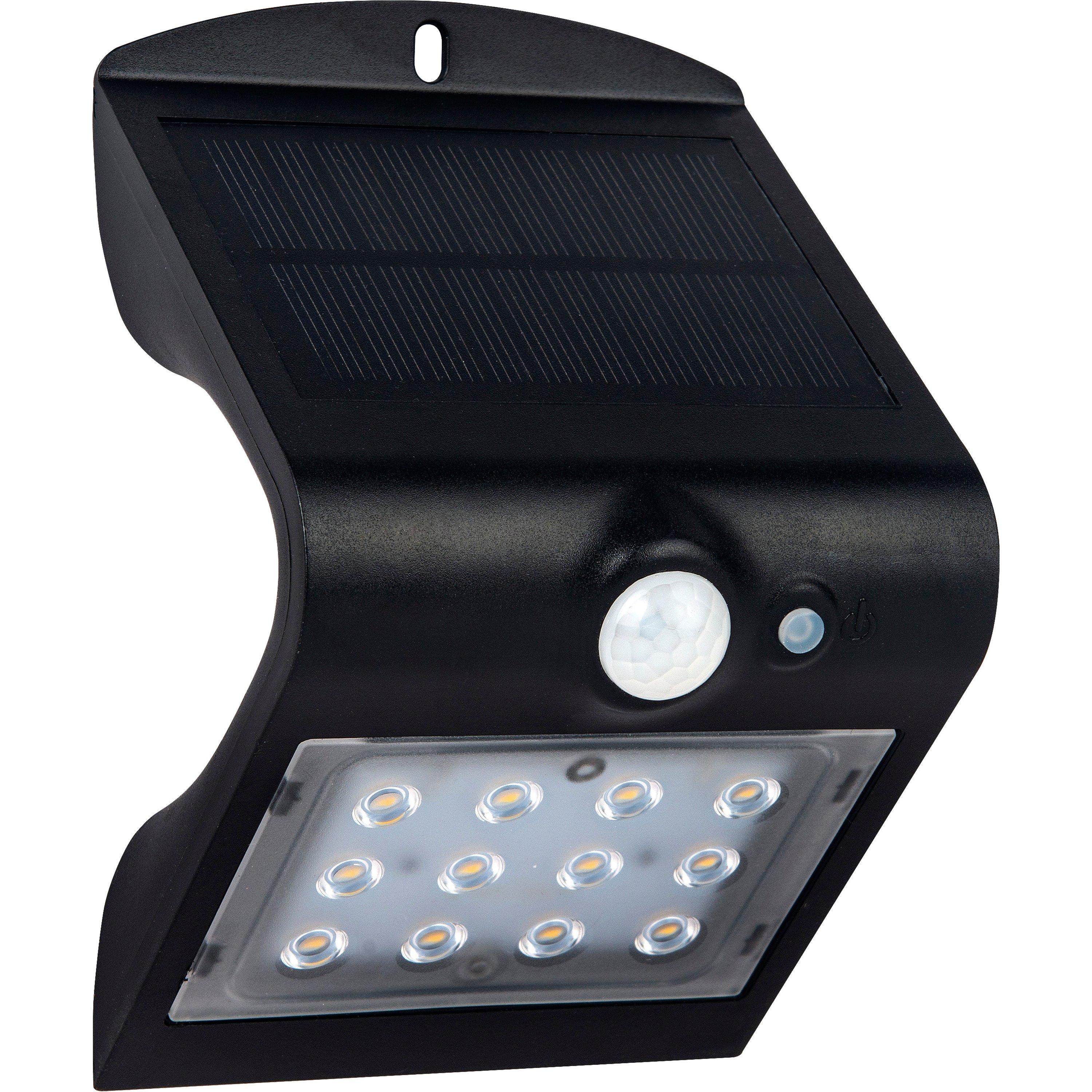 Black - Luceco - LED Solar Guardian Wall Light Motion Sensor - 1