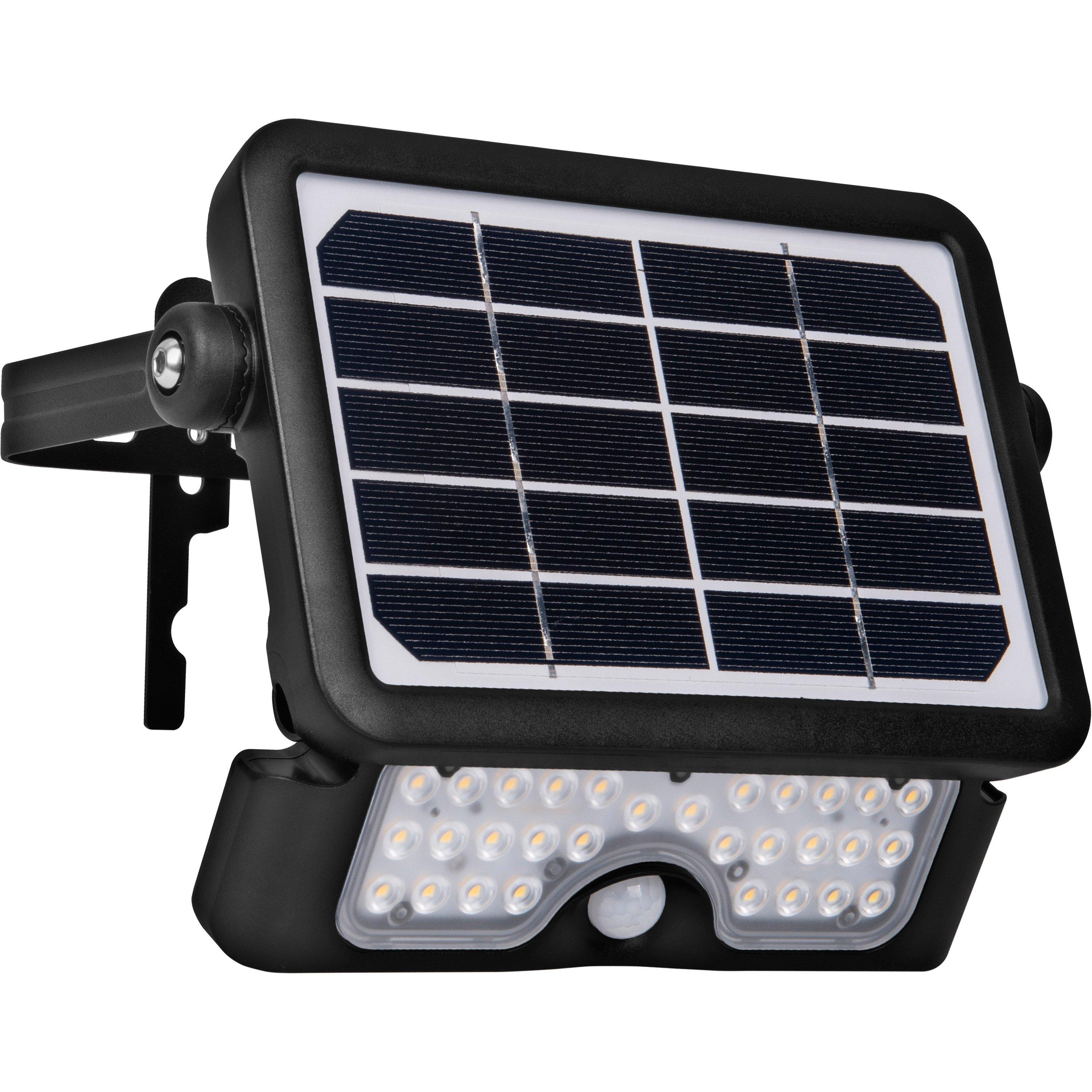 Luceco  Solar Guardian Pir Motion Sensor Floodlight - Black - 