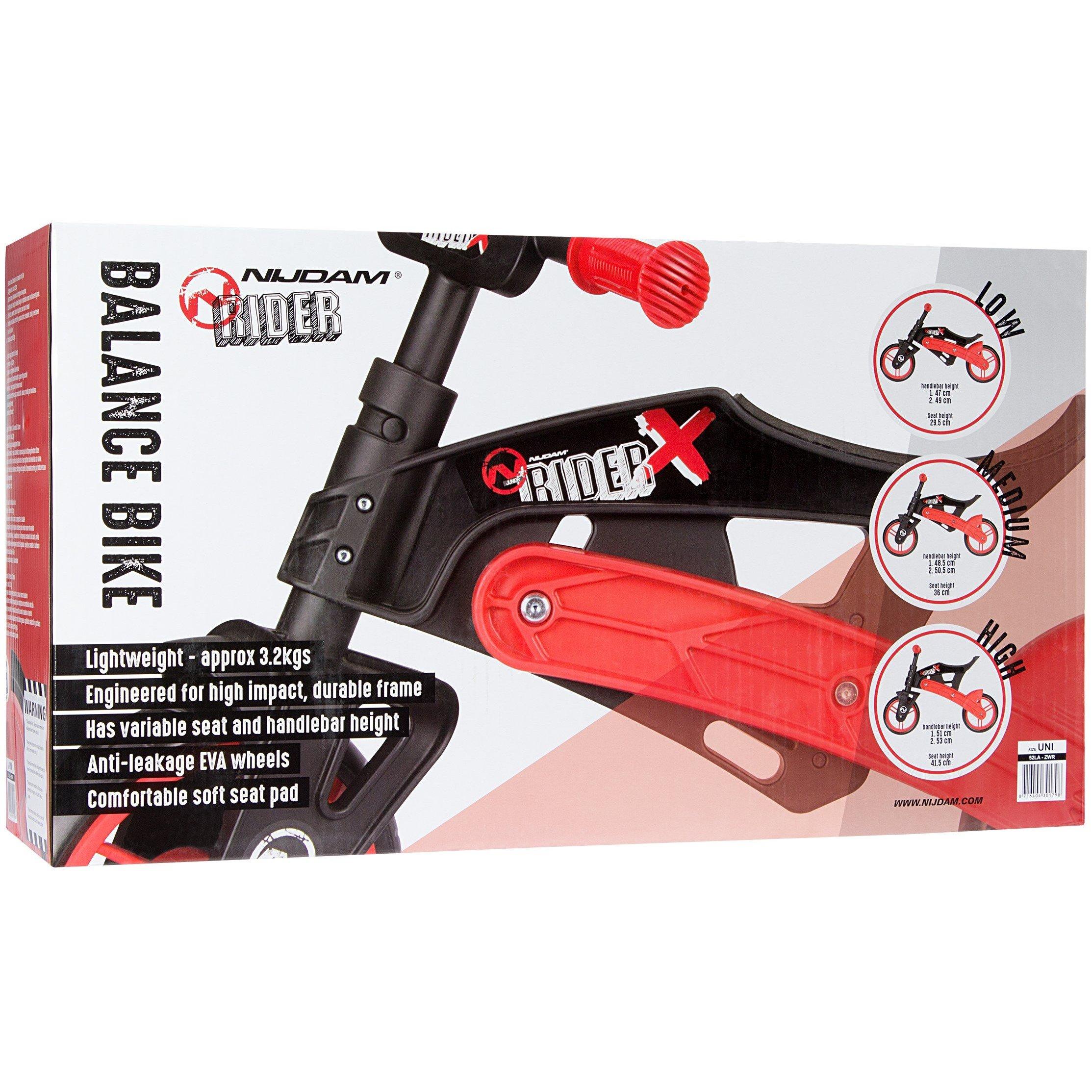 Black/Red - Nijdam - Nijdam Balance Bike Jn71 - 7