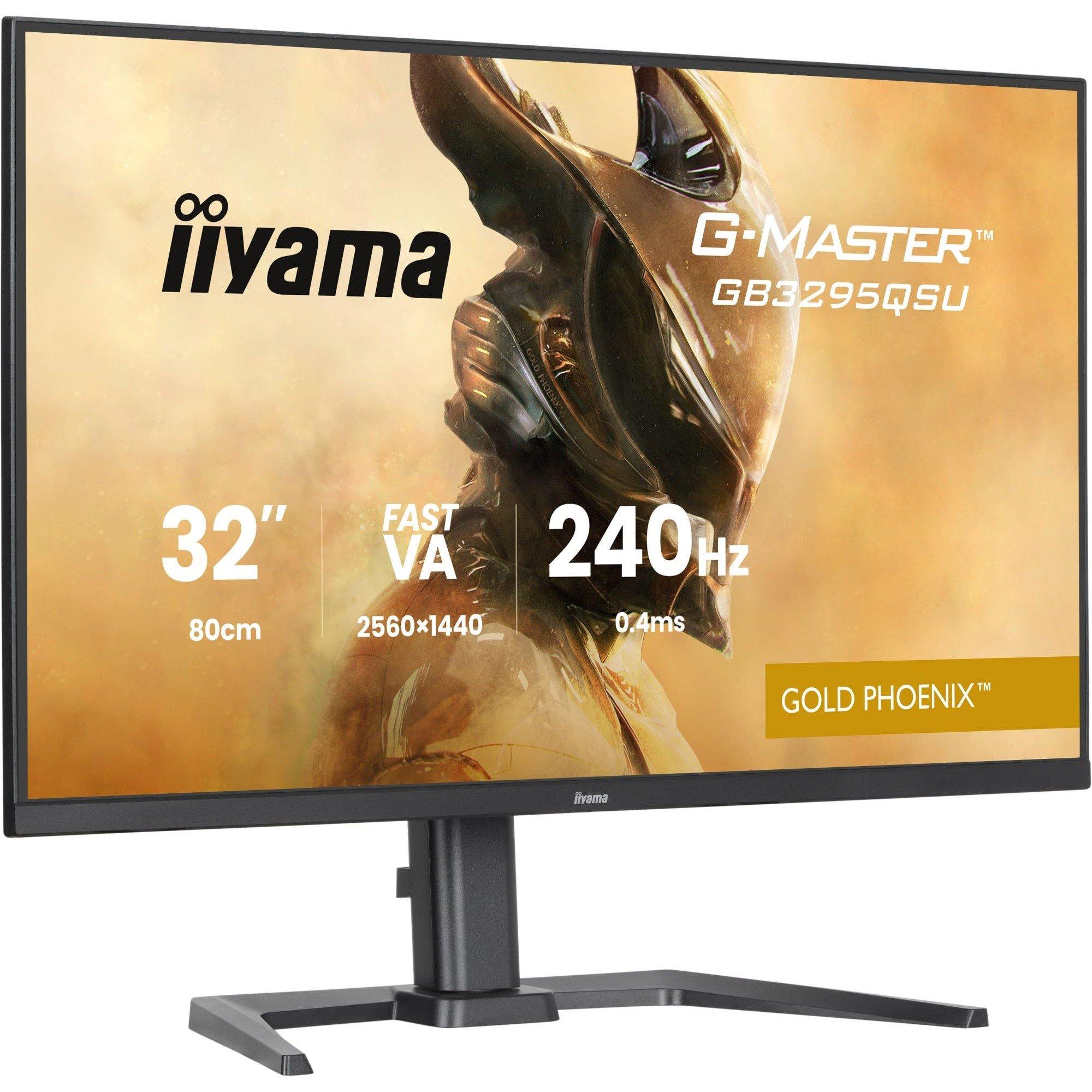 Black - iiyama - G-Master GB3295QSU-B1 32 inch 240Hz QHD 0.4ms 4 x USB Hub Monitor - 2