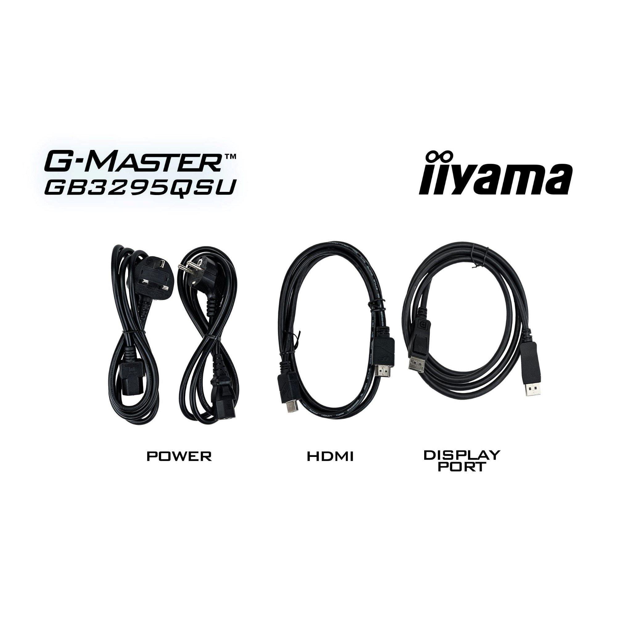 Black - iiyama - G-Master GB3295QSU-B1 32 inch 240Hz QHD 0.4ms 4 x USB Hub Monitor - 12
