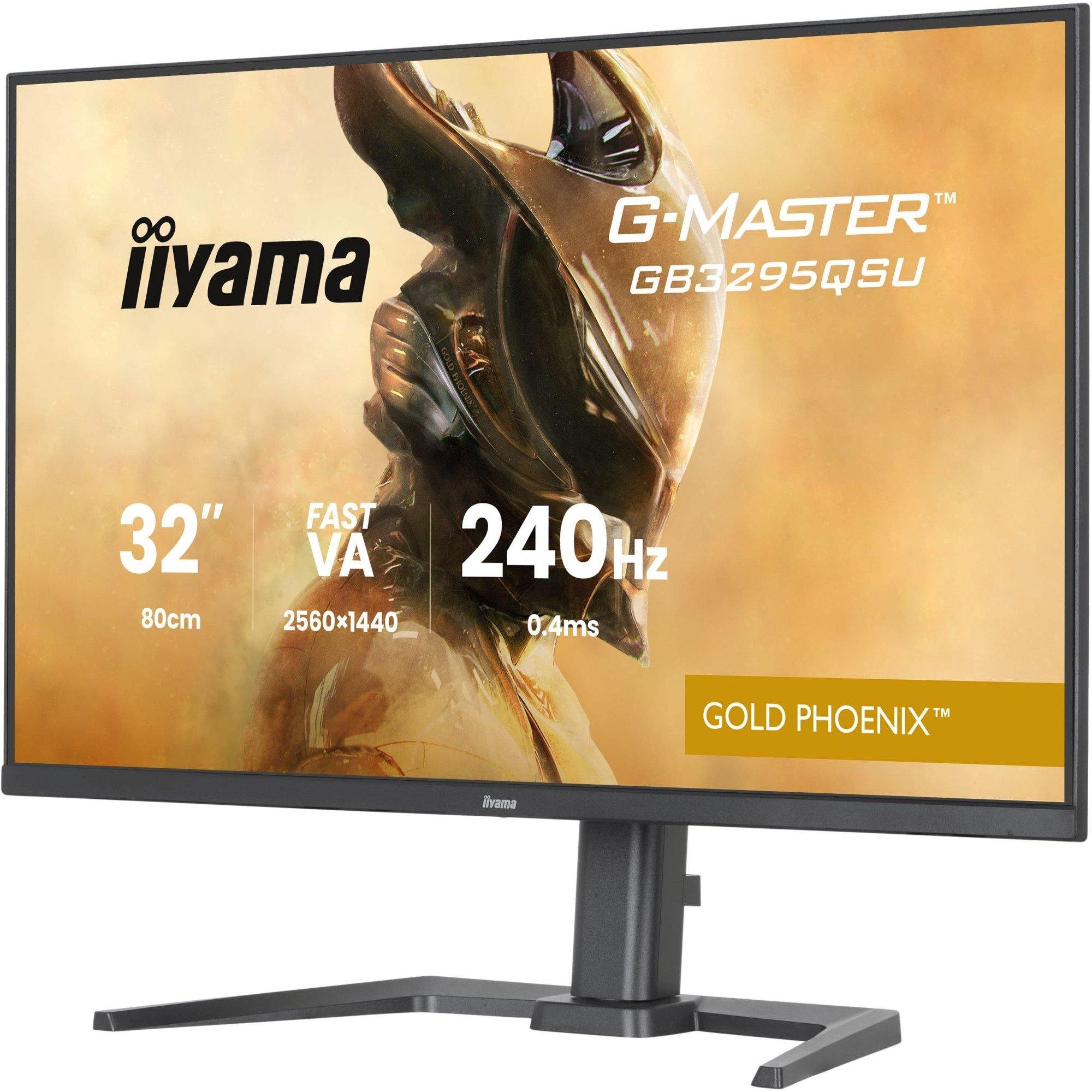 Black - iiyama - G-Master GB3295QSU-B1 32 inch 240Hz QHD 0.4ms 4 x USB Hub Monitor - 3
