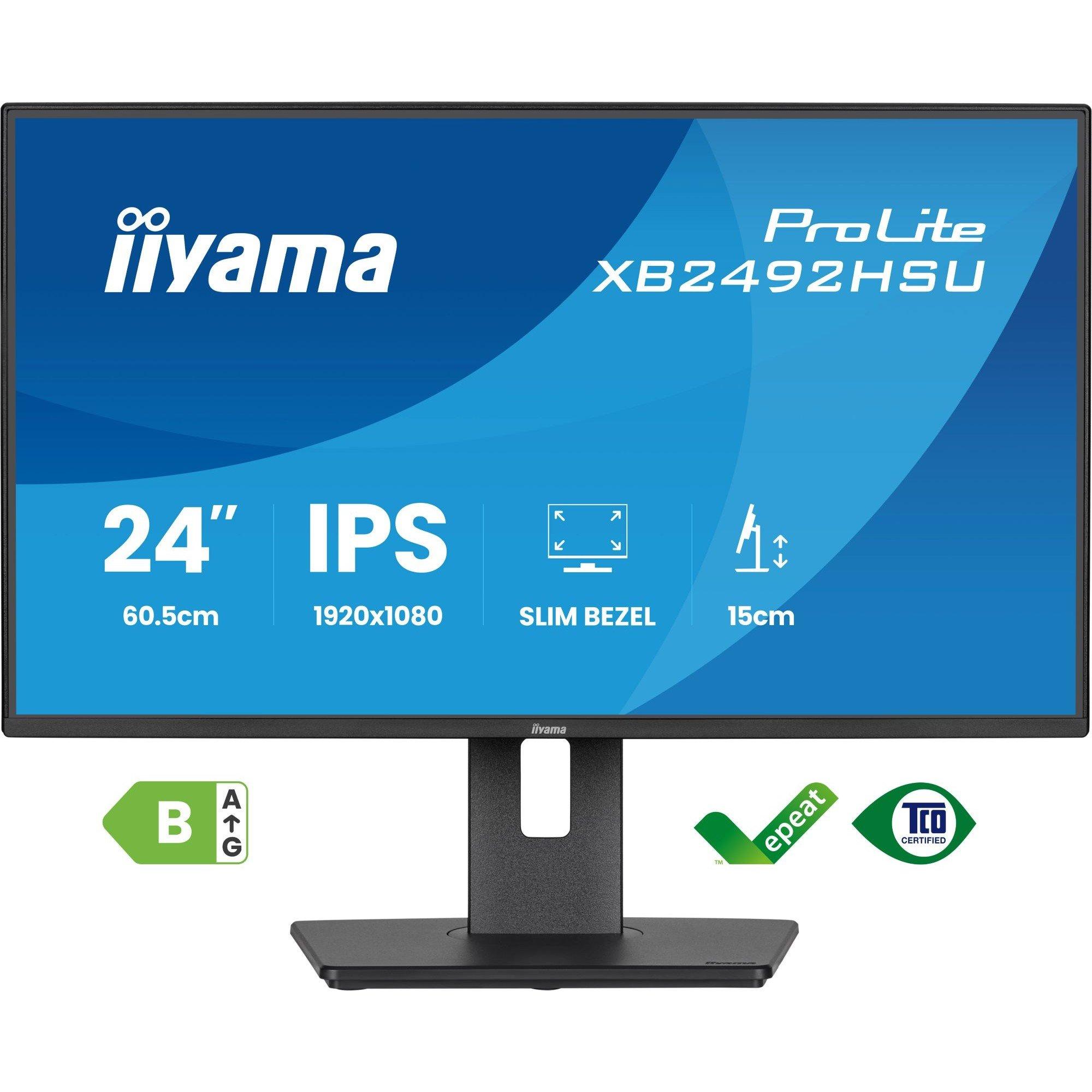 Black - iiyama - XB2492HSU-B1 24 inch Eco IPS 120Hz 1ms Full HD Monitor - 1