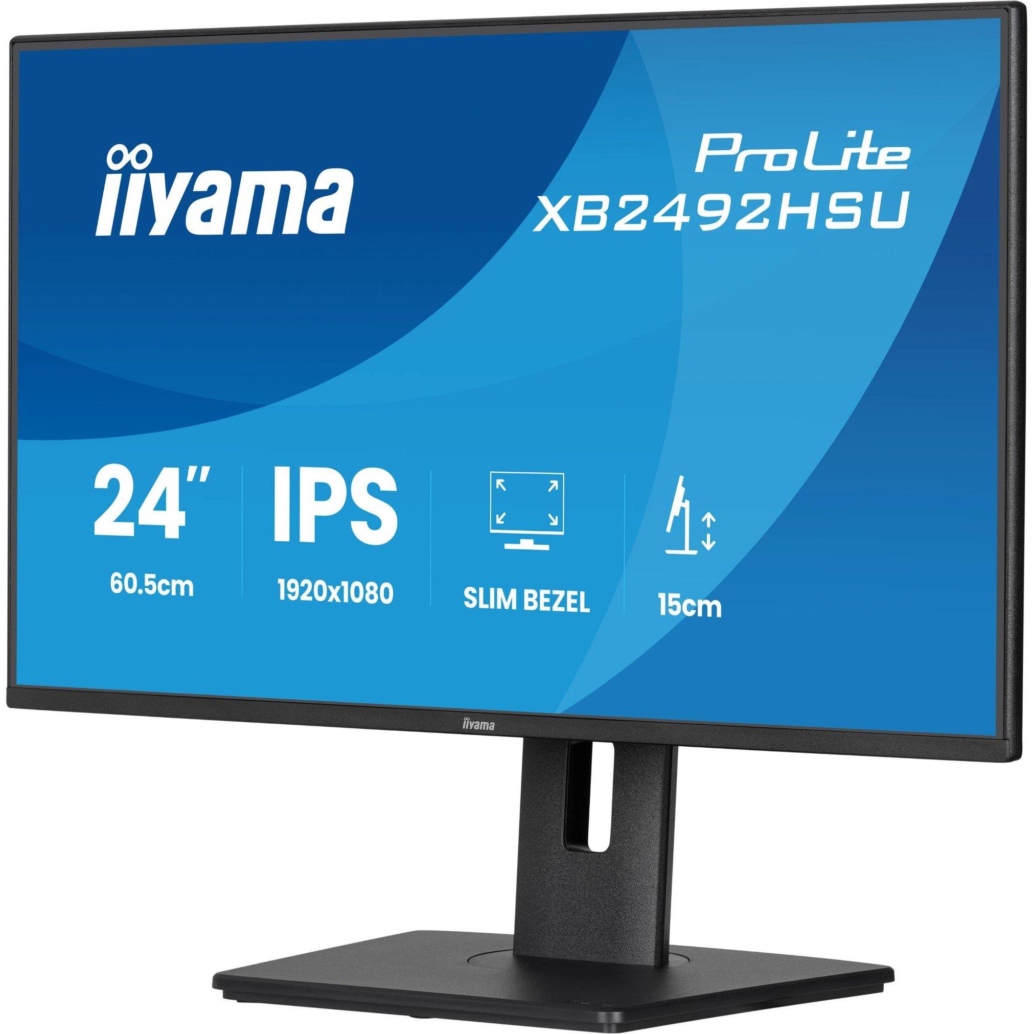 Black - iiyama - XB2492HSU-B1 24 inch Eco IPS 120Hz 1ms Full HD Monitor - 4