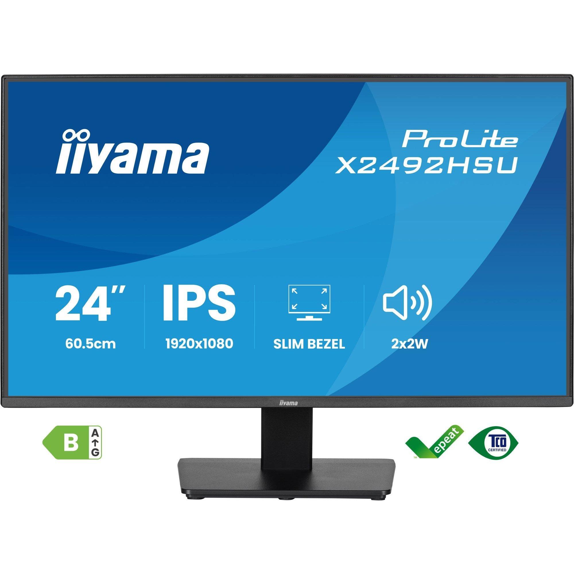 Black - iiyama - X2492HSU-B1 24 inch Eco IPS 120Hz 1ms Full HD Monitor - 1