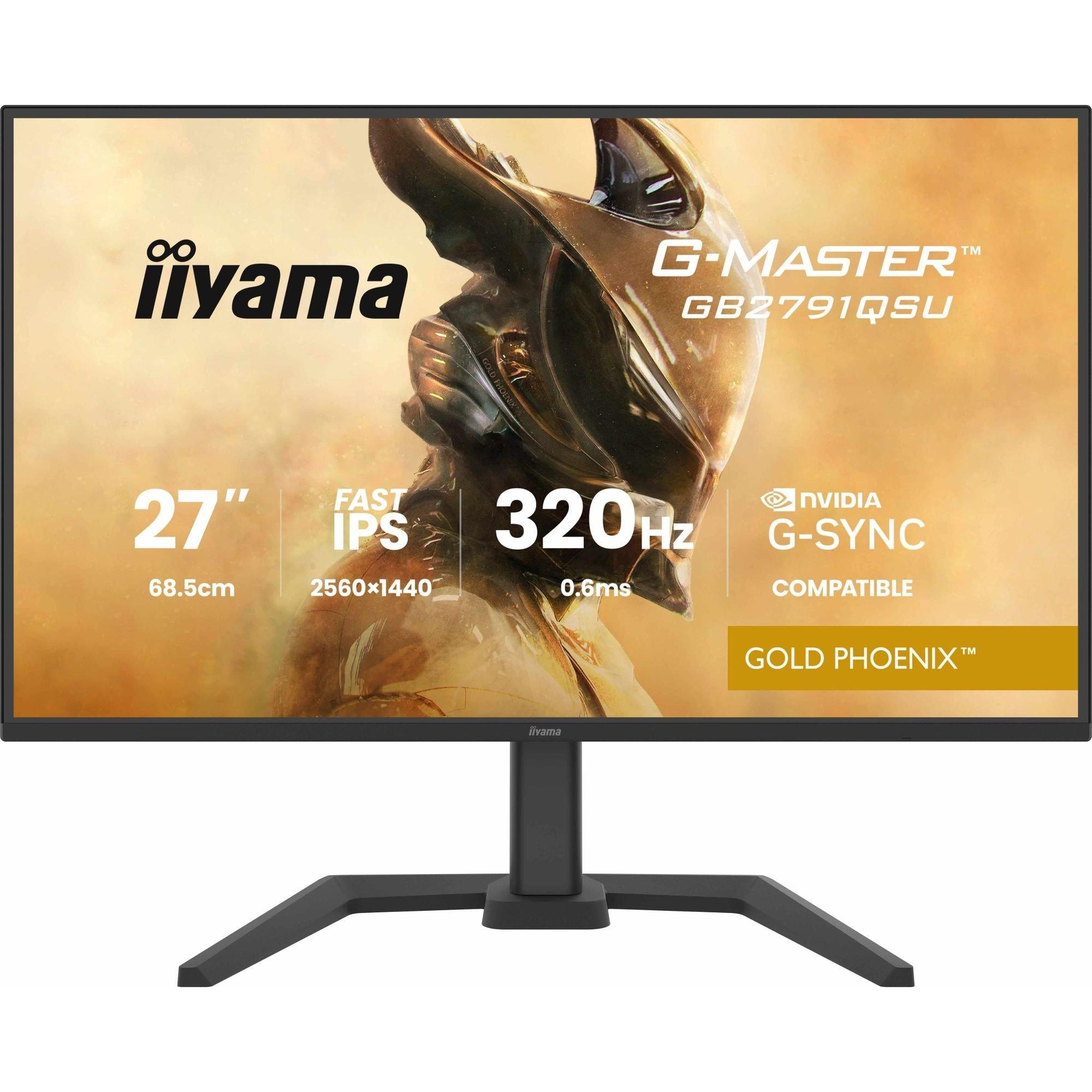 Black - iiyama - G-Master GB2791QSU-B1 27 inch Fast IPS LCD 2560x1440 320Hz G-SYNC Compatible Monitor - 1