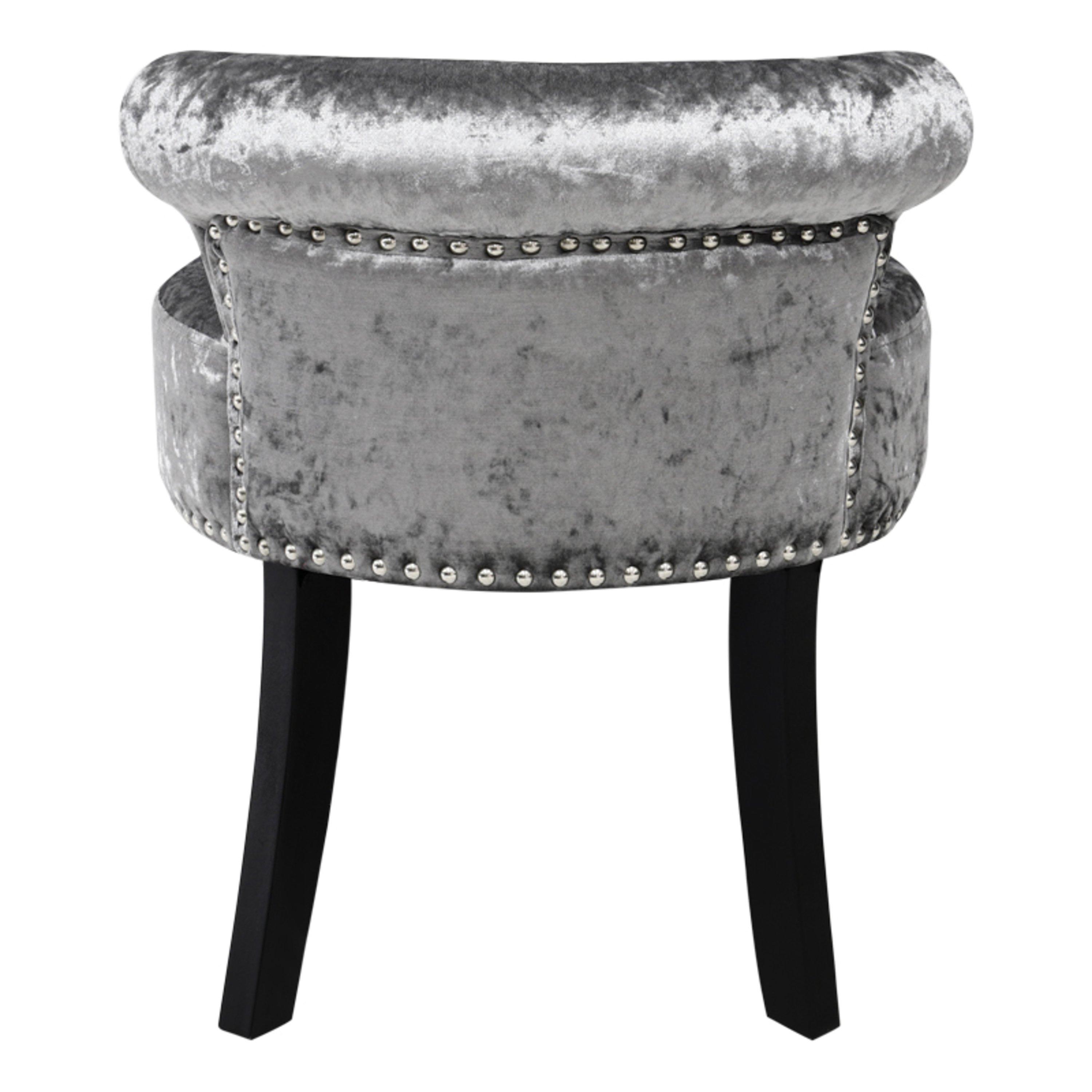 Silver - Kabinet UK - Make Up Chair Dressing Stool Grey - 6