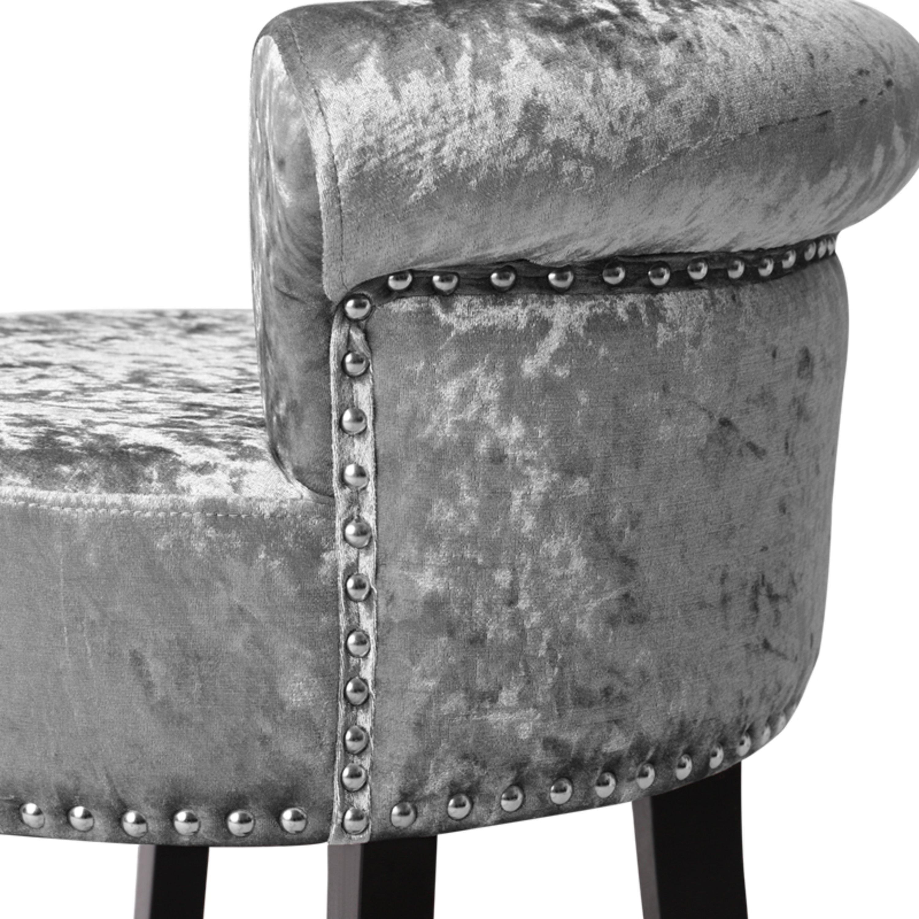 Silver - Kabinet UK - Make Up Chair Dressing Stool Grey - 8