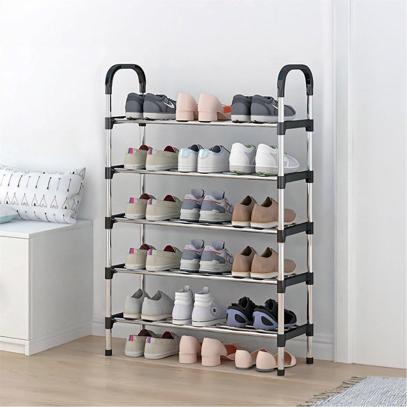 Black - Kabinet UK - 5-Tier Stackable Shoe Rack - 2