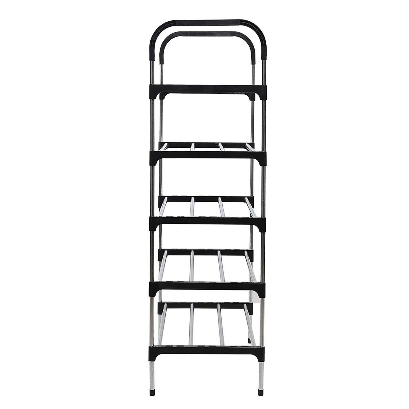 Black - Kabinet UK - 5-Tier Stackable Shoe Rack - 5