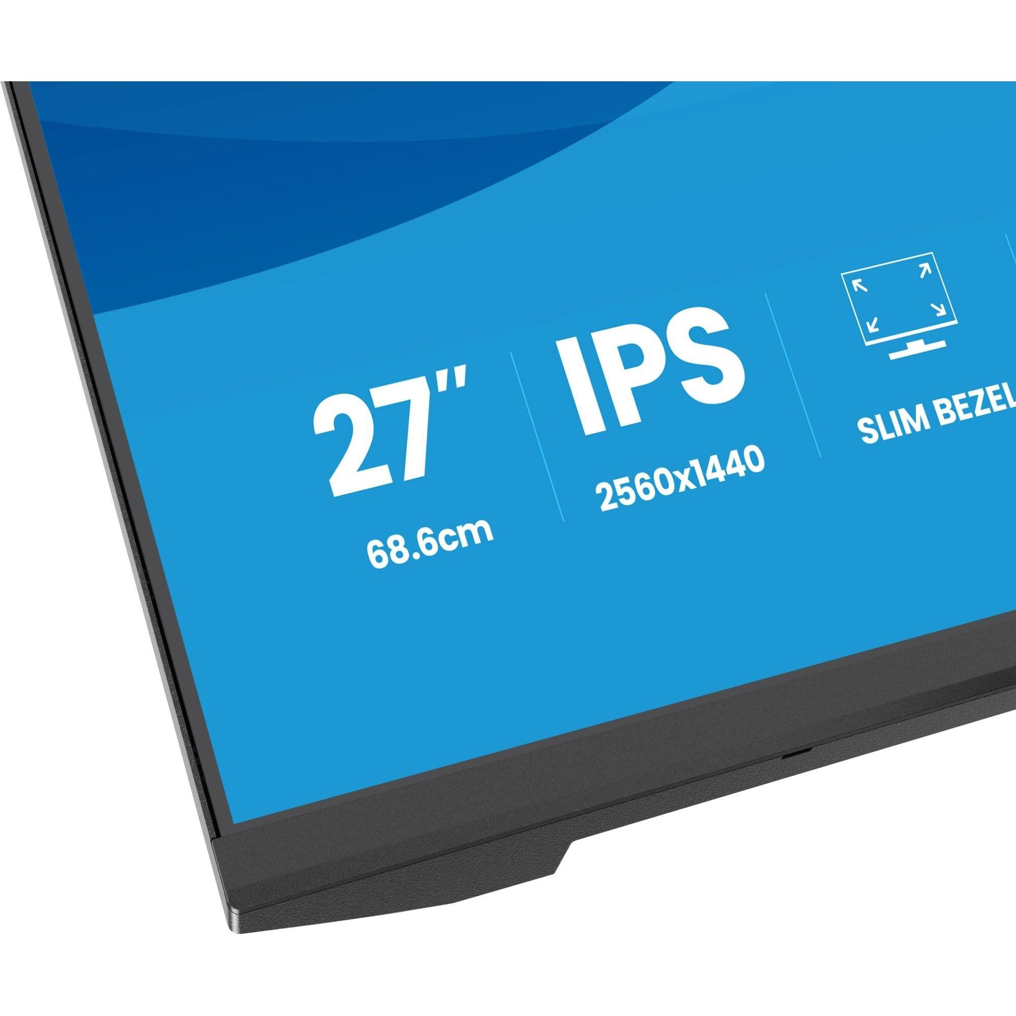 Black - iiyama - ProLite X2793QSU-B1 27 Quad HD IPS 75Hz 1ms Monitor with Speakers - 4