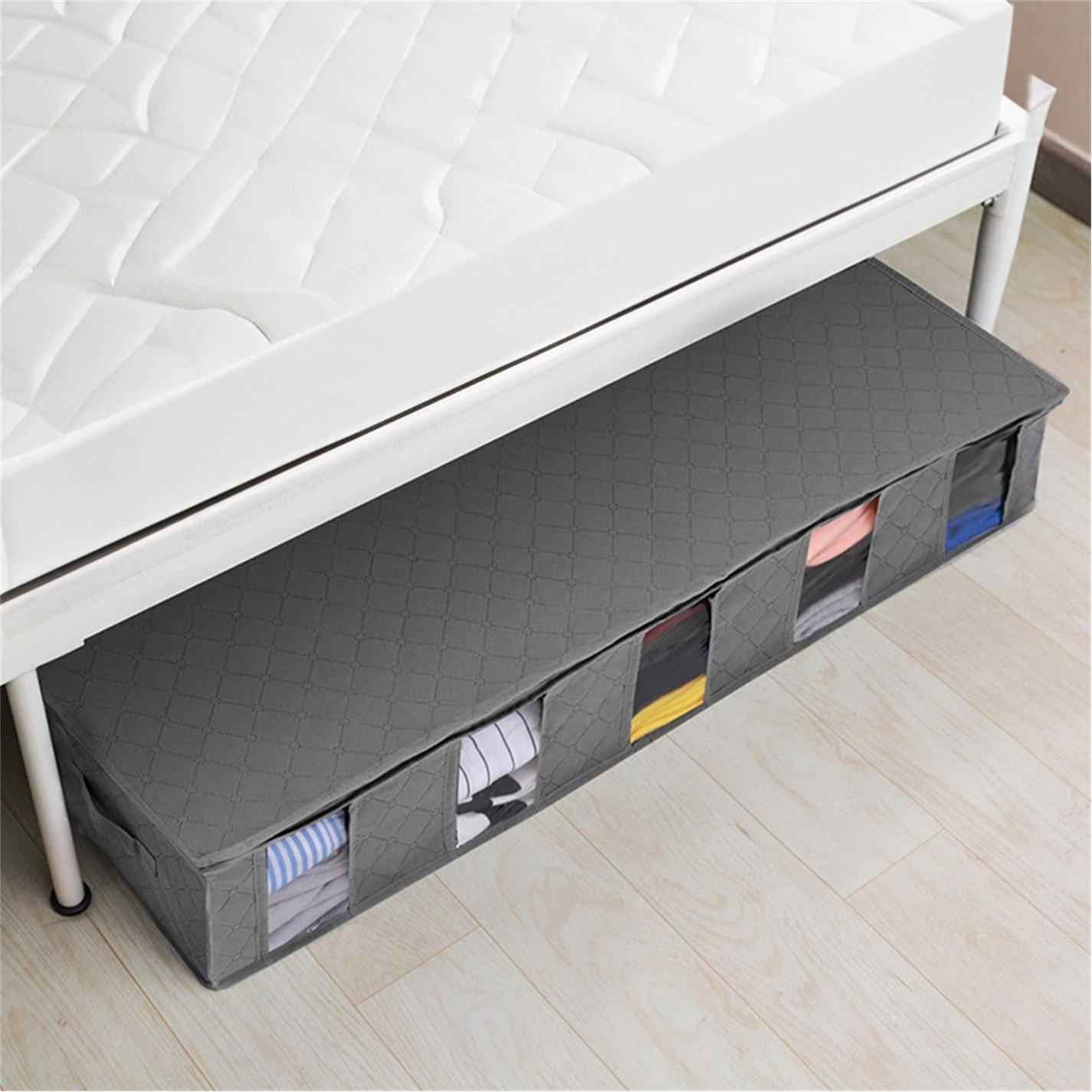 Grey - Kabinet UK - Underbed Storage Bags with Handles and Zipper - 1