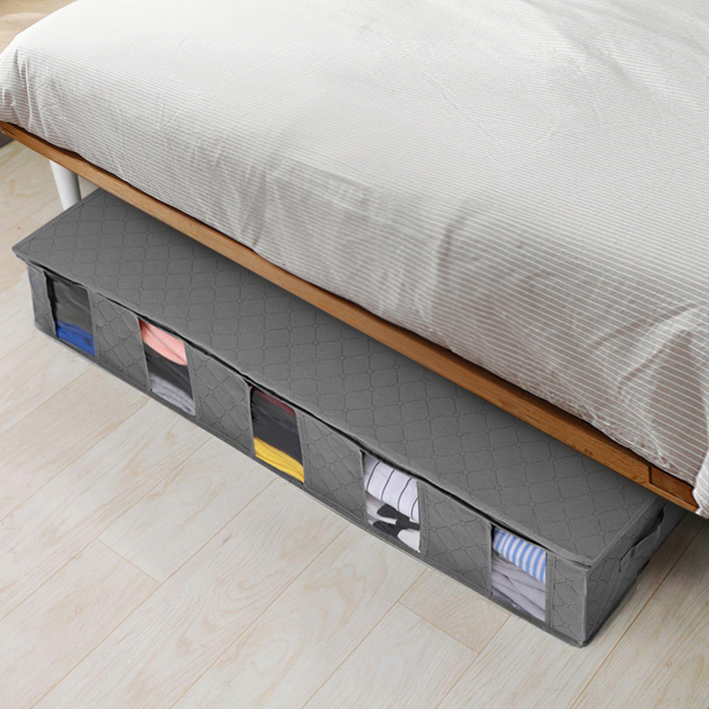 Grey - Kabinet UK - Underbed Storage Bags with Handles and Zipper - 2