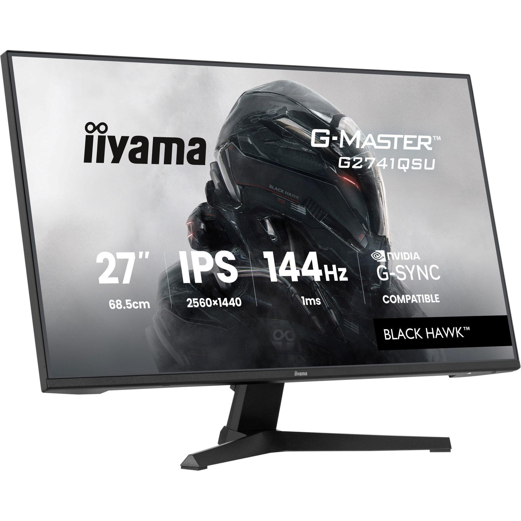 Black - iiyama - G-Master G2741QSU-B1 27 inch 144Hz QHD 1ms IPS Gaming Monitor - 2