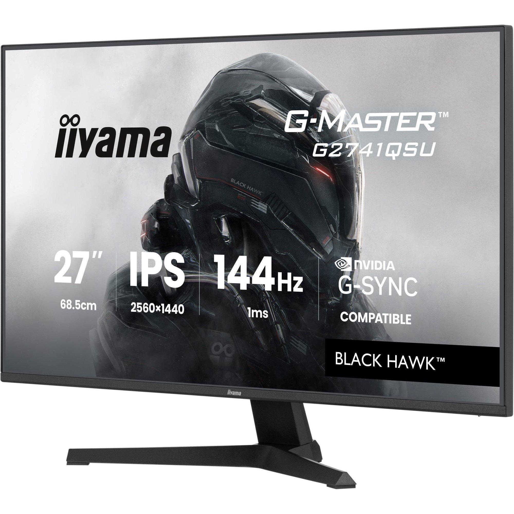 Black - iiyama - G-Master G2741QSU-B1 27 inch 144Hz QHD 1ms IPS Gaming Monitor - 3