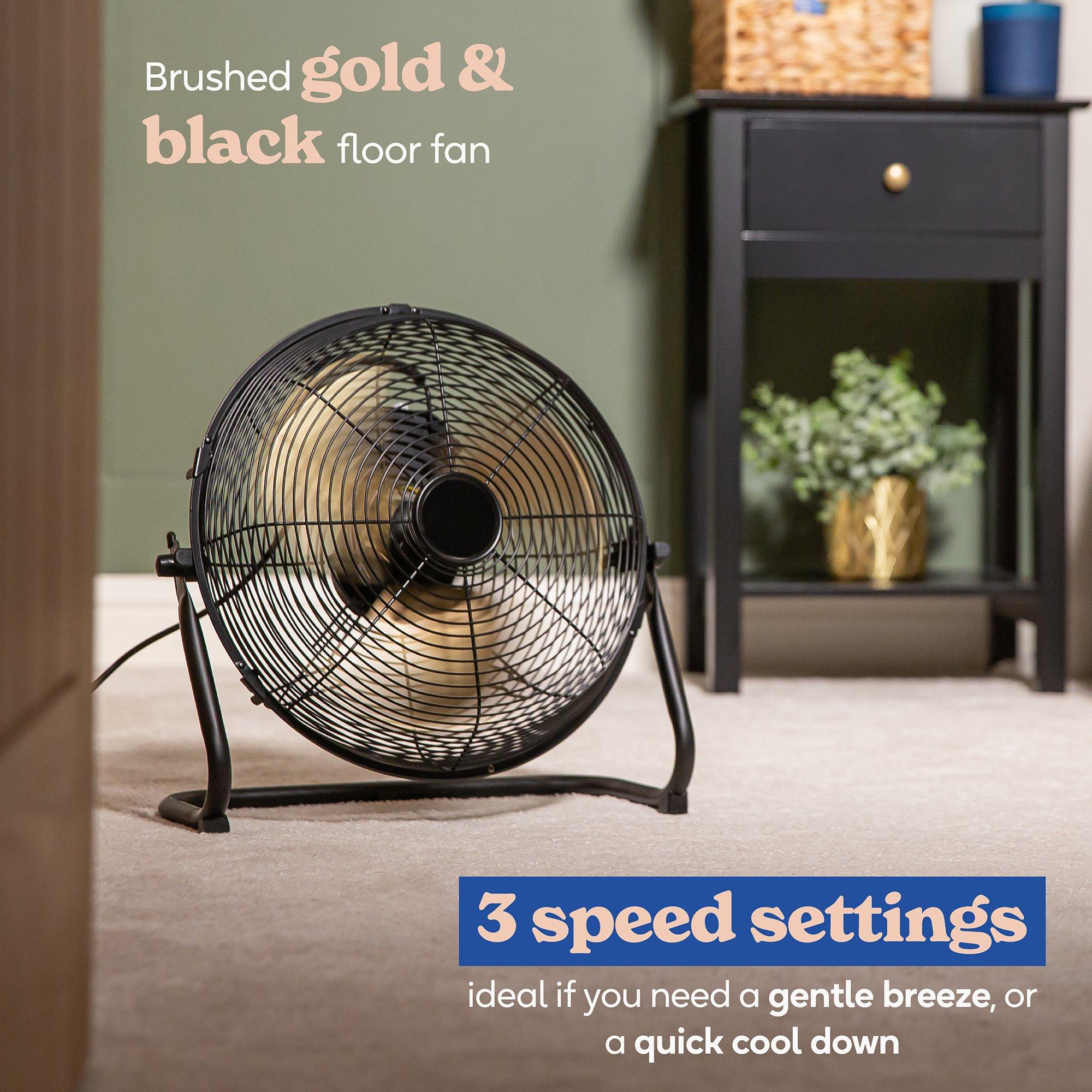 Brushed Gold - Russell Hobbs - RHGF1221BG 12” High Velocity Floor Fan - 2