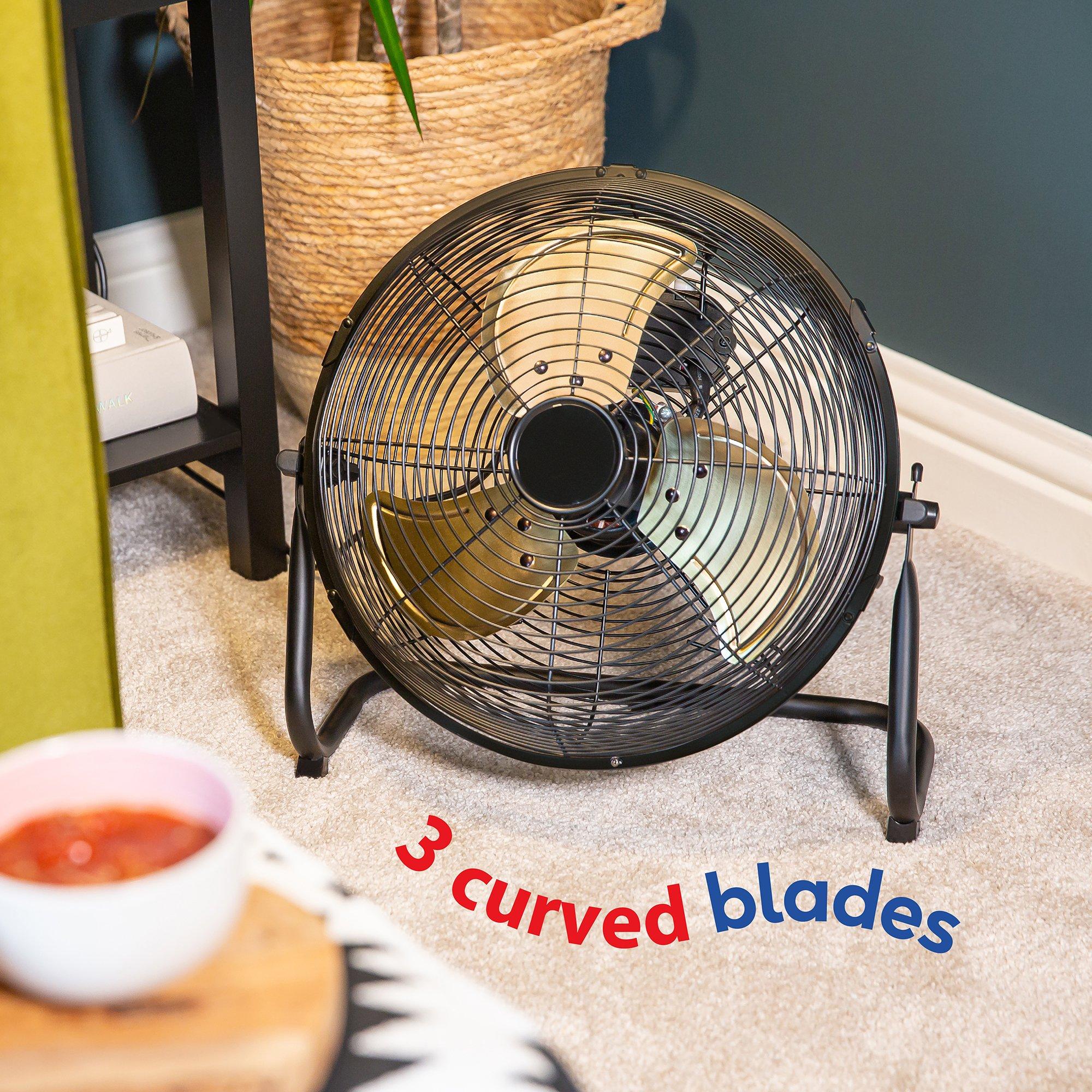 Brushed Gold - Russell Hobbs - RHGF1221BG 12” High Velocity Floor Fan - 3