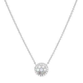 Fossil Fossil Sterling Mother-of-Pearl Sterling Silver Pendant Necklace JFS00520040
