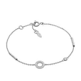 Fossil Elliott Open Disc Sterling Silver Station Bracelet JFS00474040