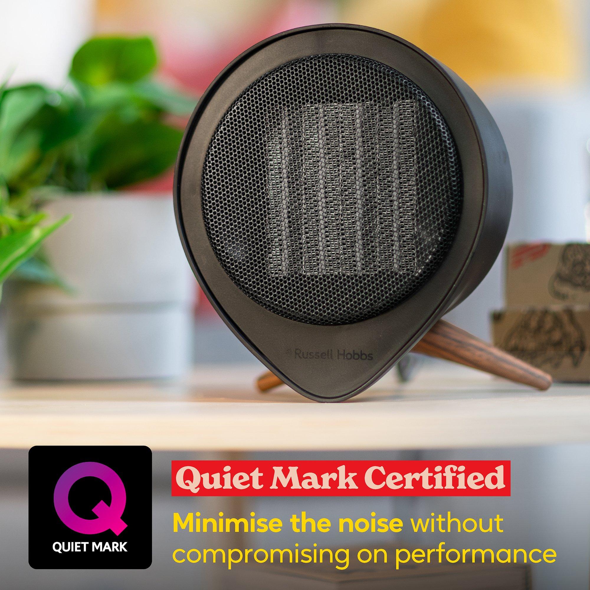 Black - Russell Hobbs - RHMCH1009B-SCA 1.5kw Tripod Mini Ceramic Heater - 4