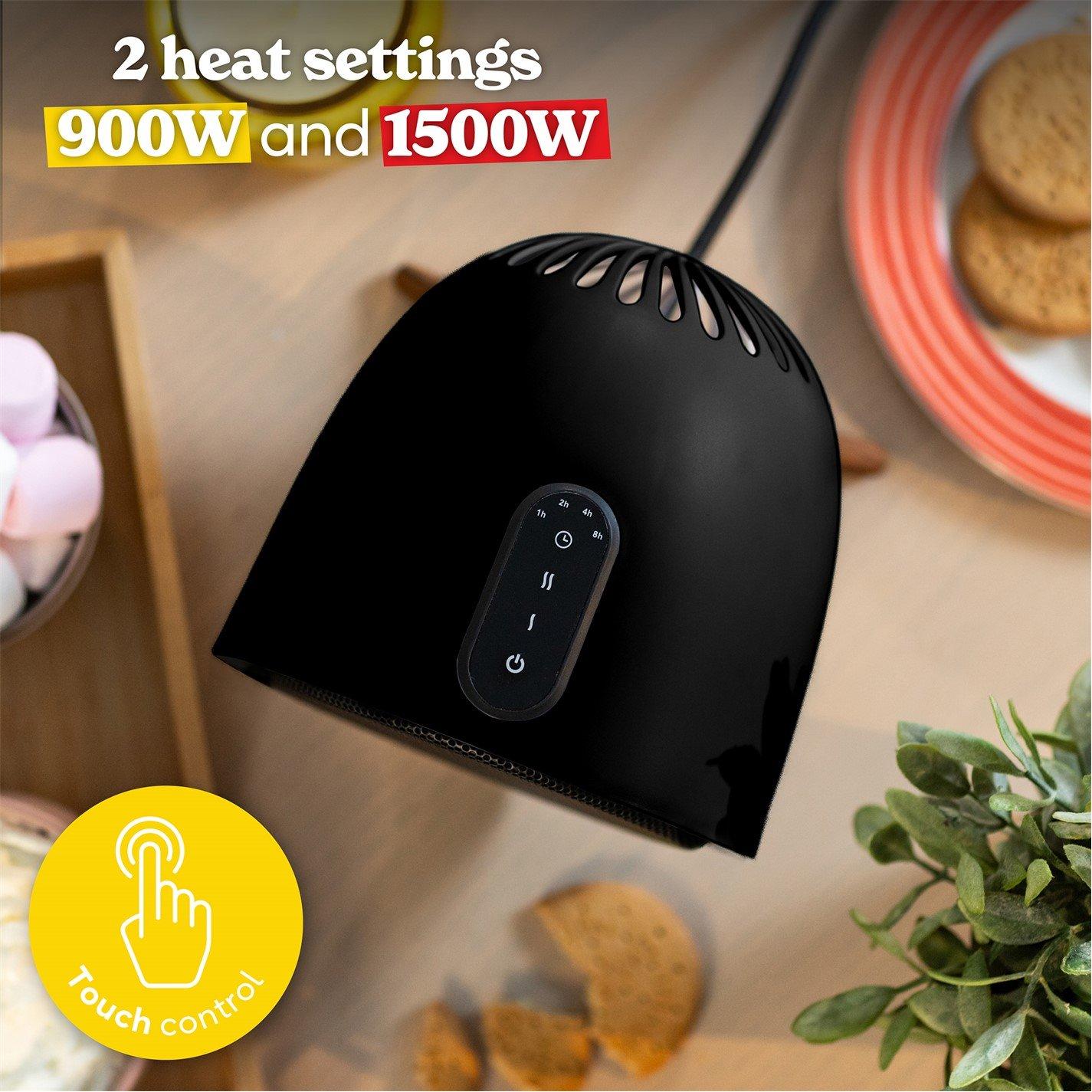 Black - Russell Hobbs - RHMCH1009B-SCA 1.5kw Tripod Mini Ceramic Heater - 5