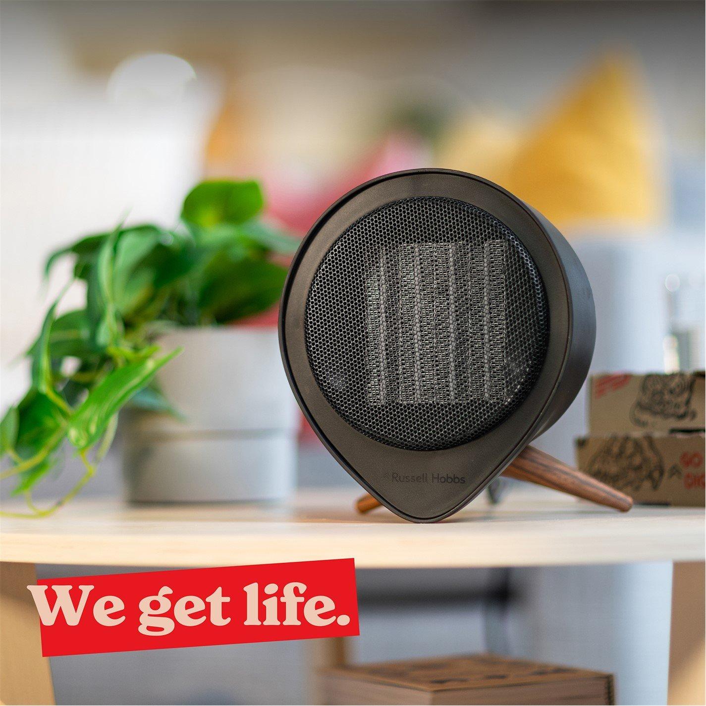 Black - Russell Hobbs - RHMCH1009B-SCA 1.5kw Tripod Mini Ceramic Heater - 7