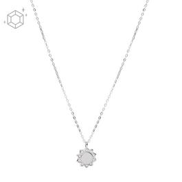 Fossil Elliott You Are My Sunshine Silver Tone Sterling Silver Pendant Necklace JFS00564040