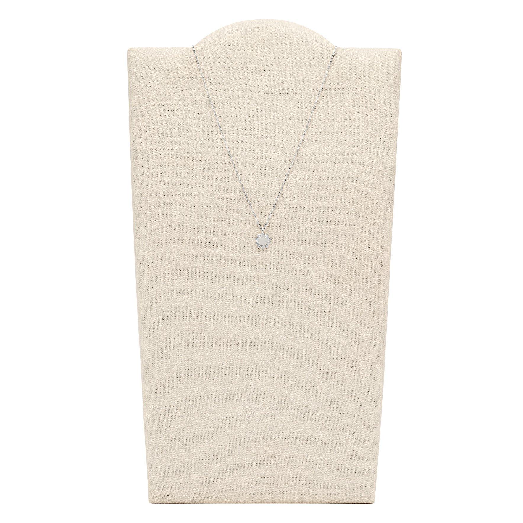 Silver - Fossil - Elliott You Are My Sunshine Silver-Tone Sterling Silver Pendant Necklace JFS00564040 - 5