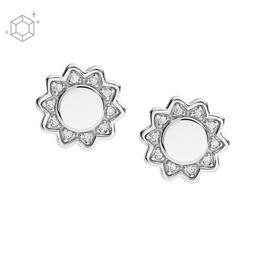 Fossil Elliott You Are My Sunshine Silver Tone Sterling Silver Stud Earring JFS00562040