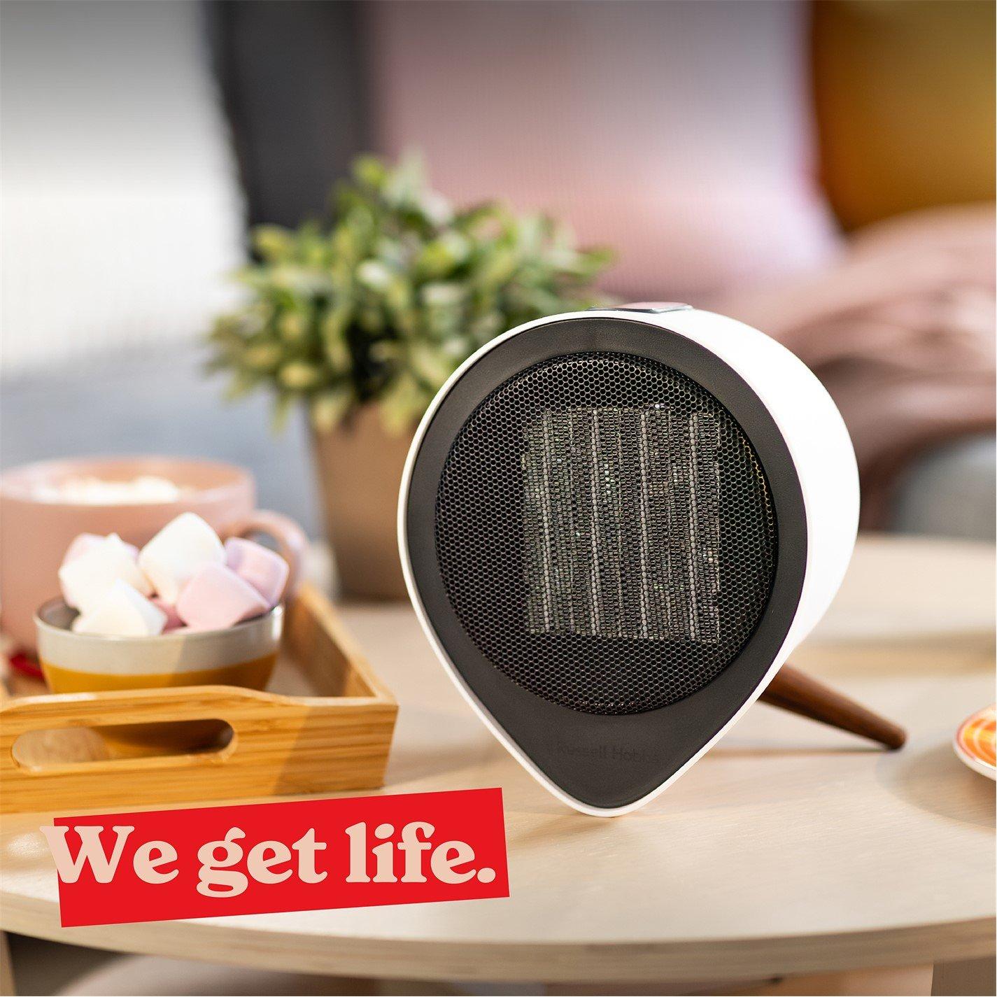 White - Russell Hobbs - RHMCH1009-SCA 1.5kw Tripod Mini Ceramic Heater - 7