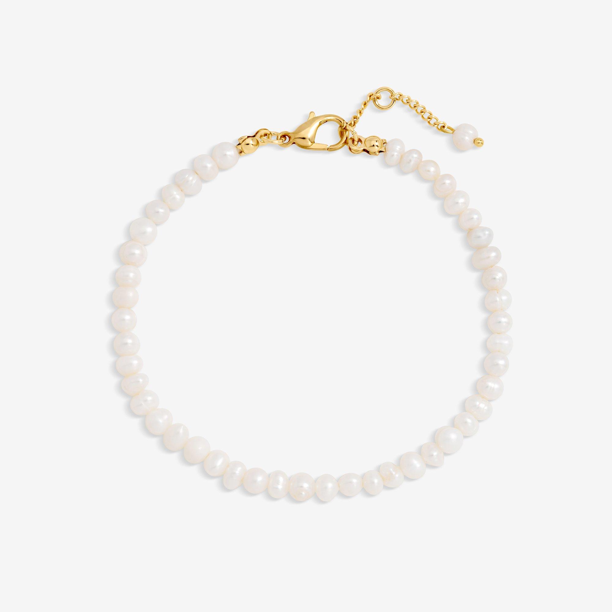 Gold - Jon Richard - Gold Plated Real Freshwater Seed Pearl Bracelet