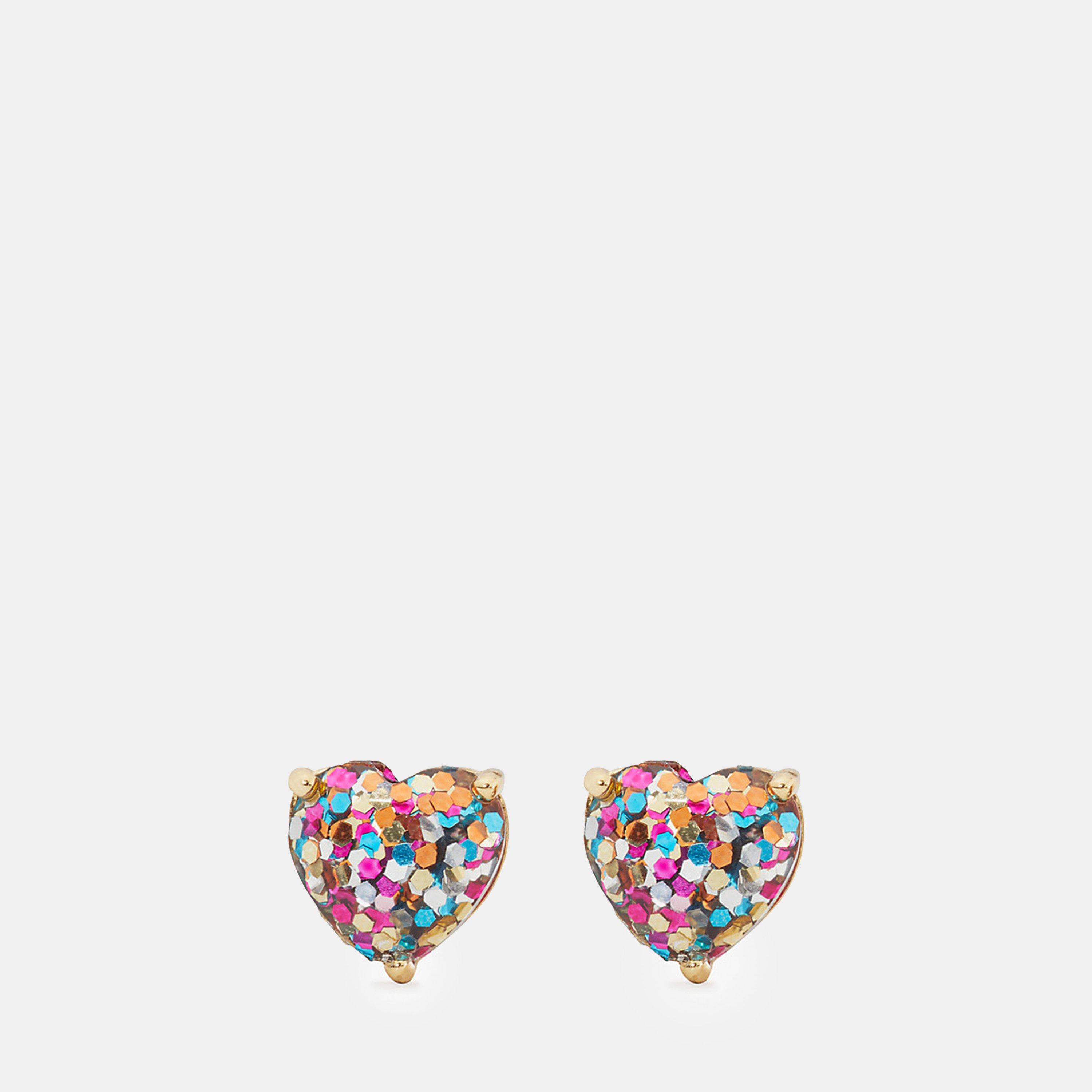 Multi 960 - Kate Spade - Women's My Love Glitter Heart Stud Earrings - 1