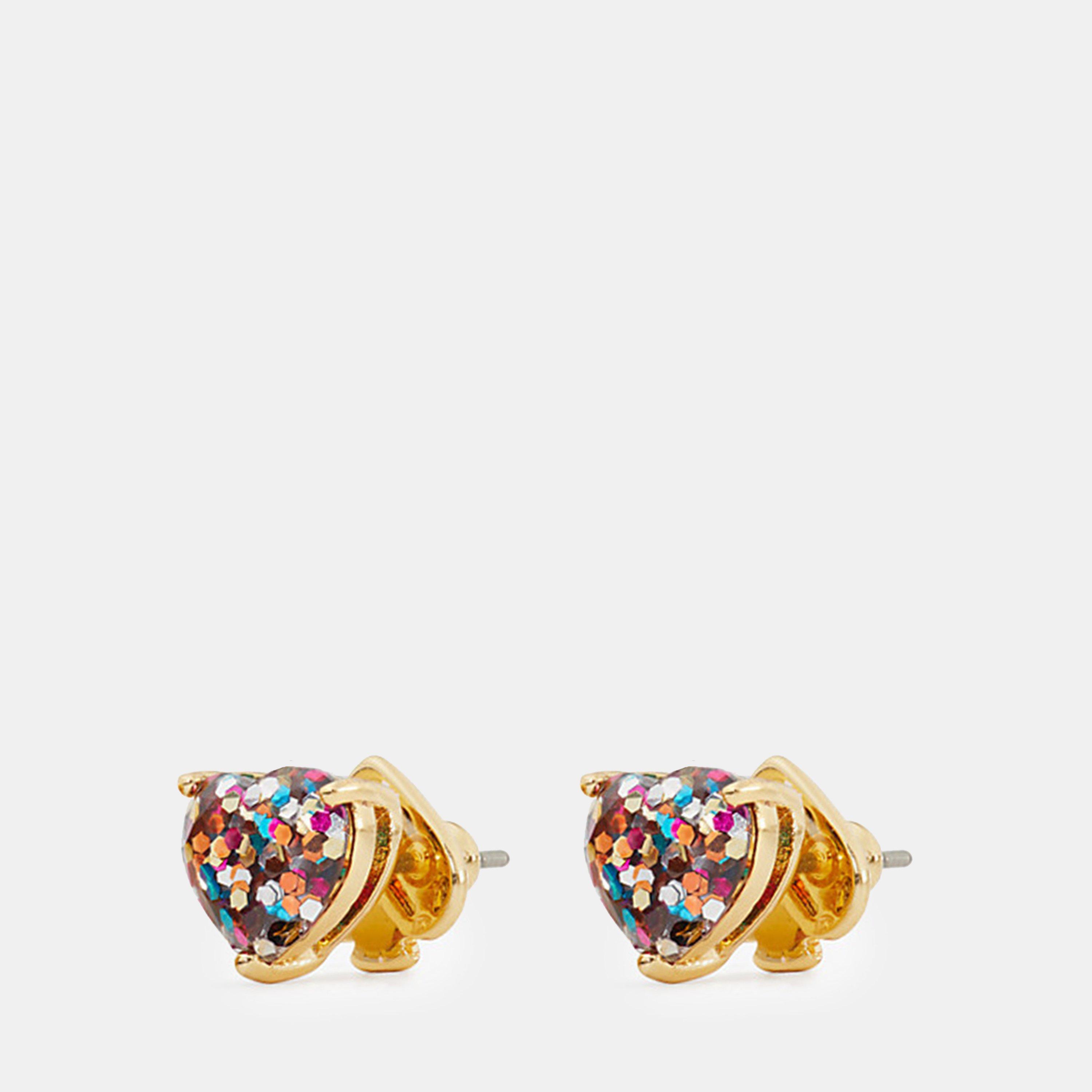 Multi 960 - Kate Spade - Women's My Love Glitter Heart Stud Earrings - 2