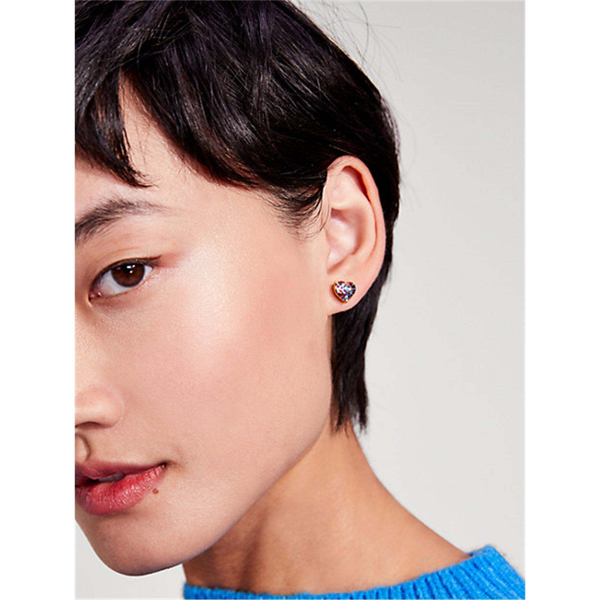 Multi 960 - Kate Spade - Women's My Love Glitter Heart Stud Earrings - 3