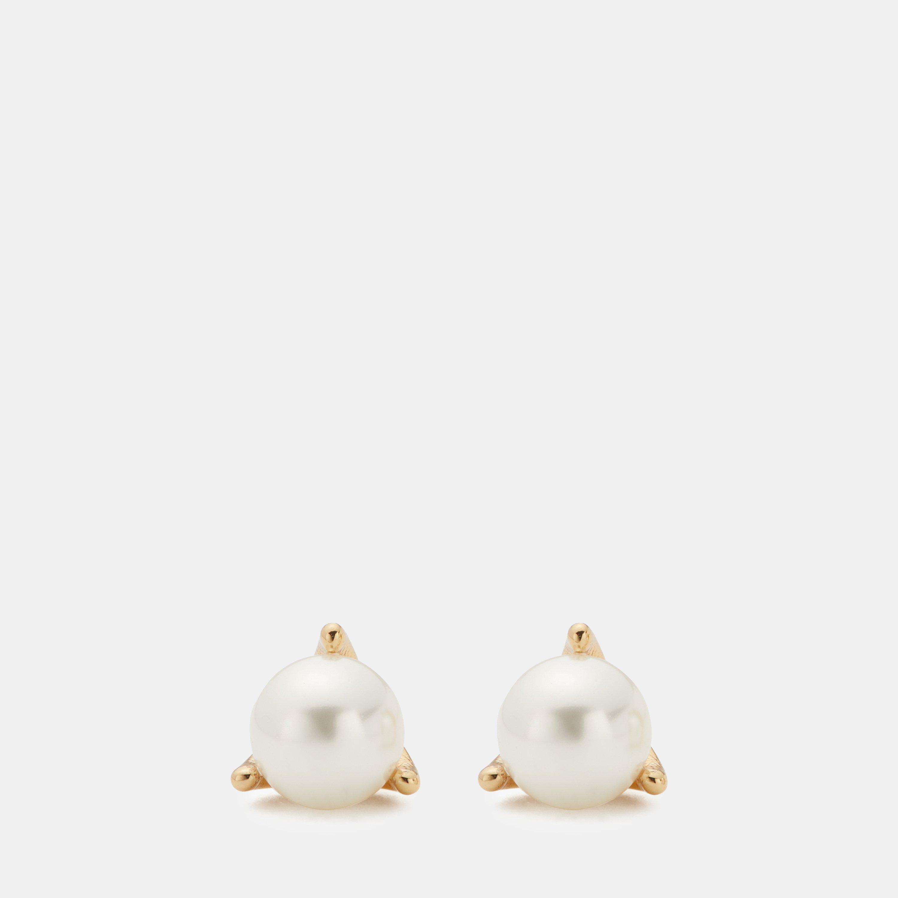 Pearl/Gold 152* - Kate Spade - Women's Mini Trio Prong Stud Earrings - 1