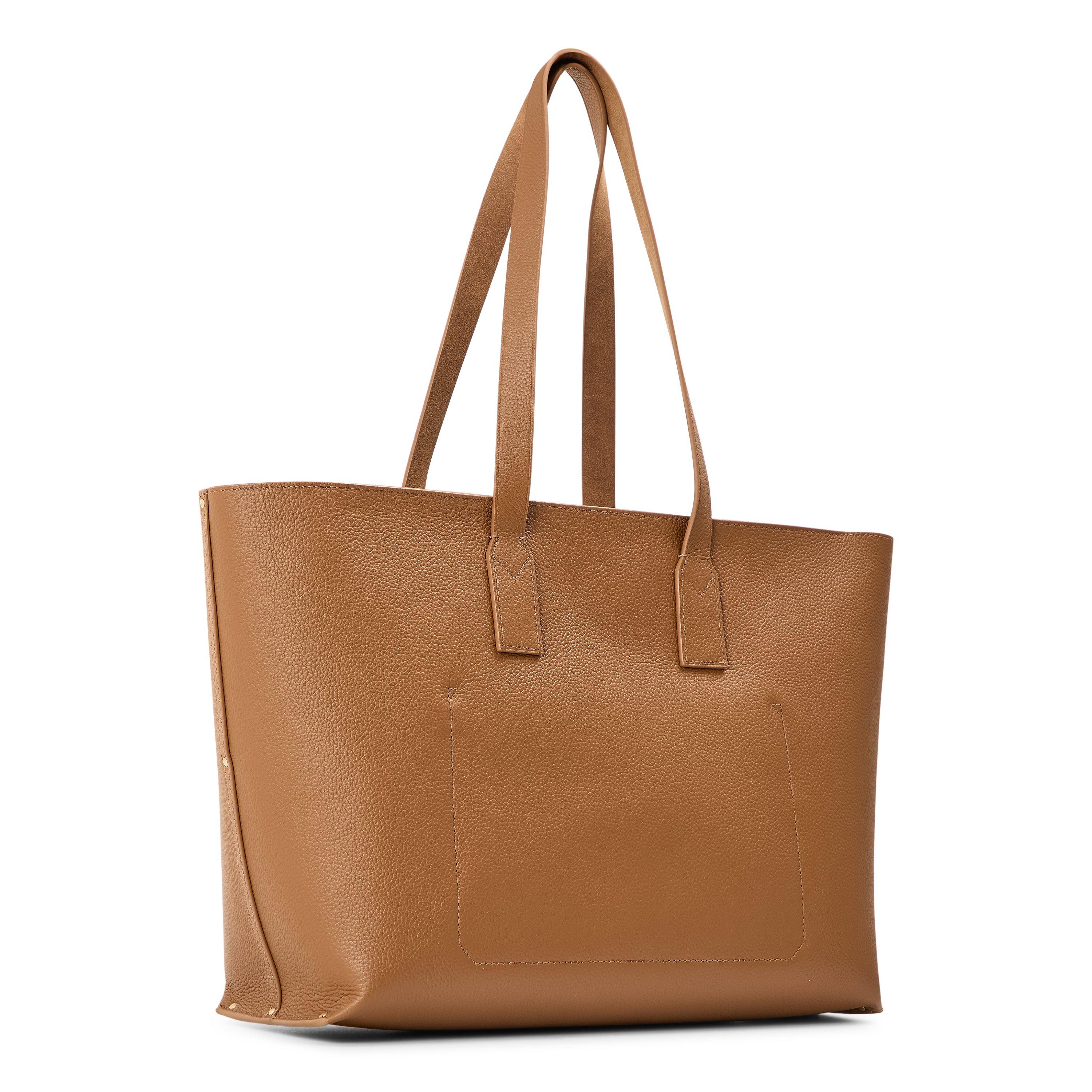 Saddle - Timberland - Timberland Tuckerman Leather Tote Bag Saddle - 2