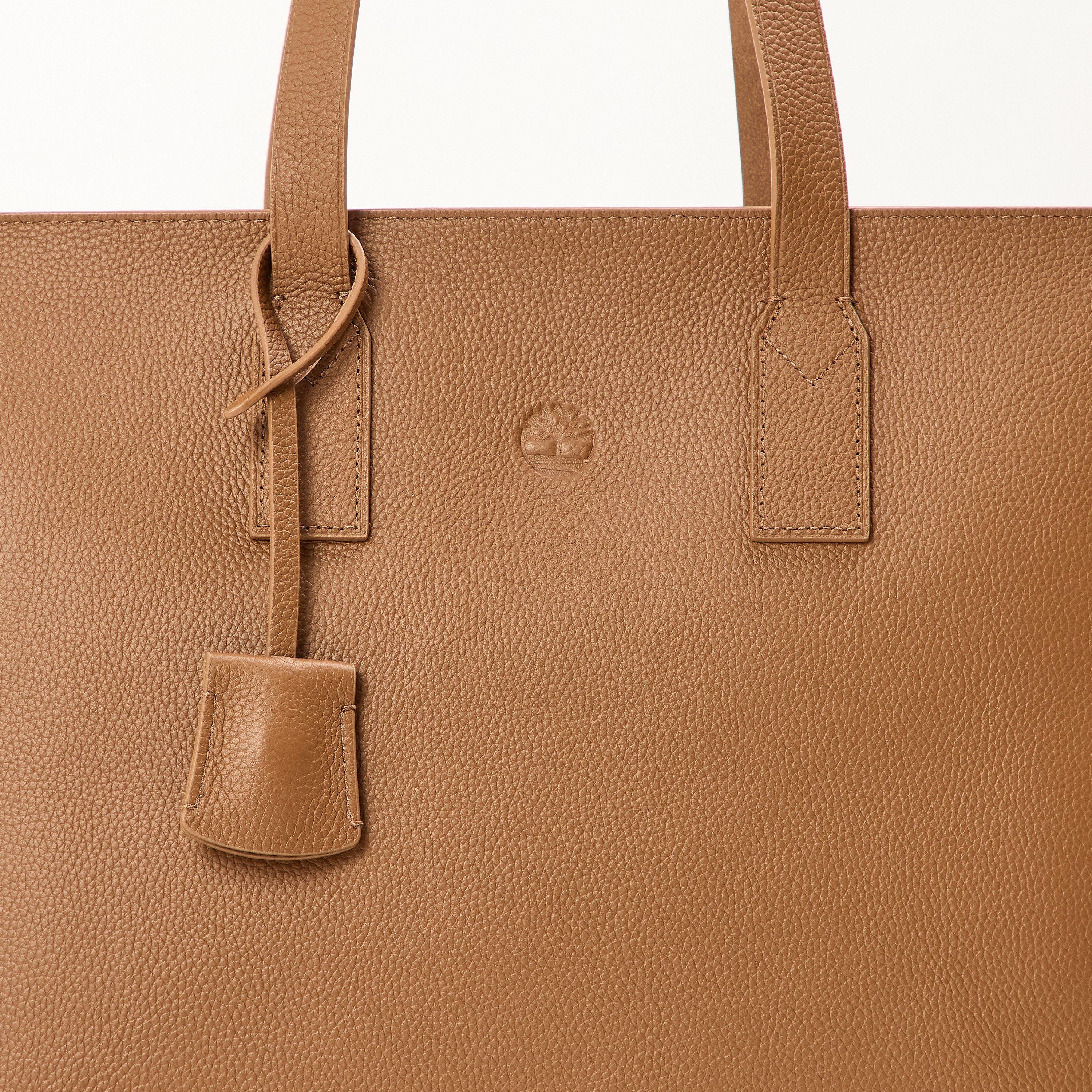 Saddle - Timberland - Timberland Tuckerman Leather Tote Bag Saddle - 3