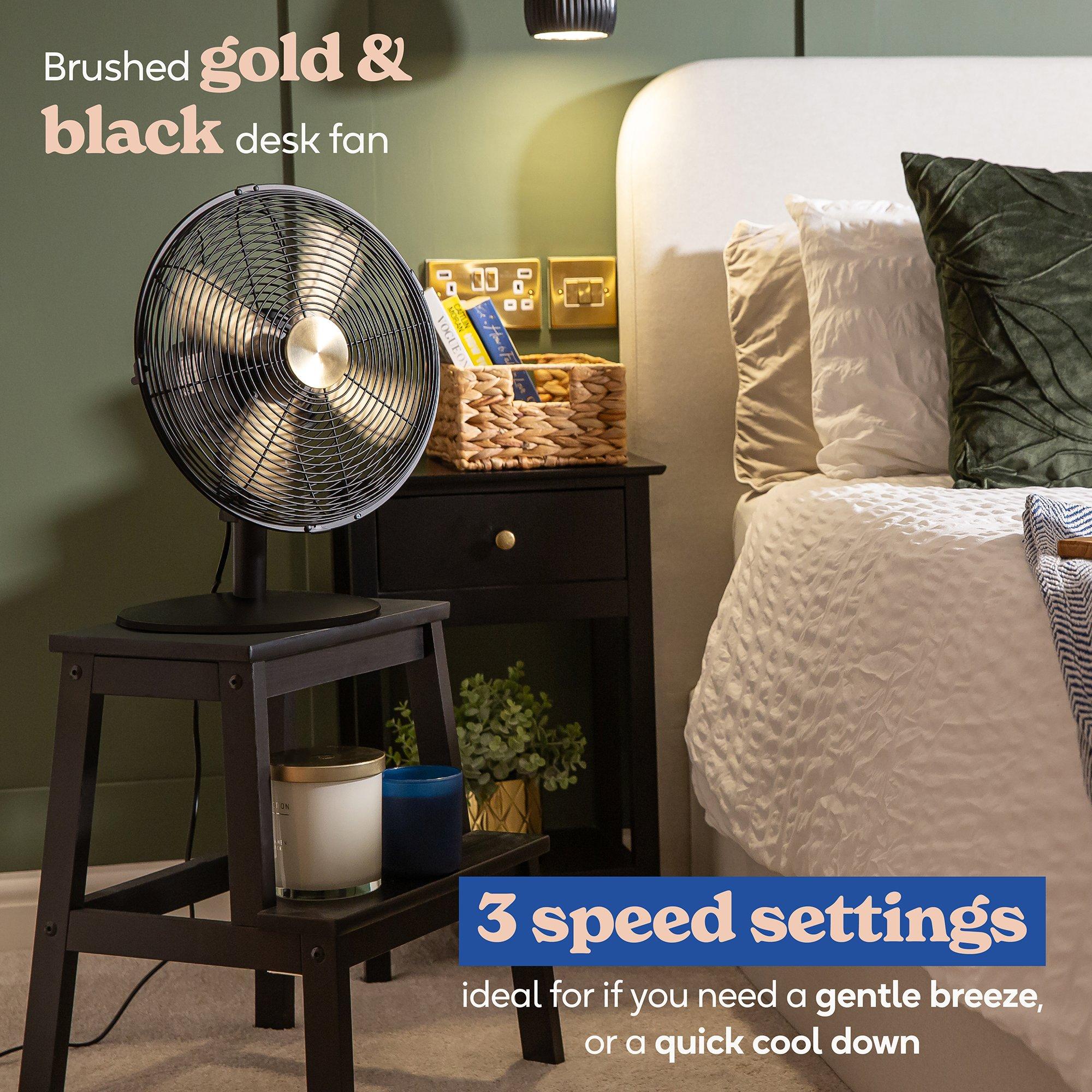 Brushed Gold An - Russell Hobbs - RHMDF1201BG Metal Desk Fan - 3