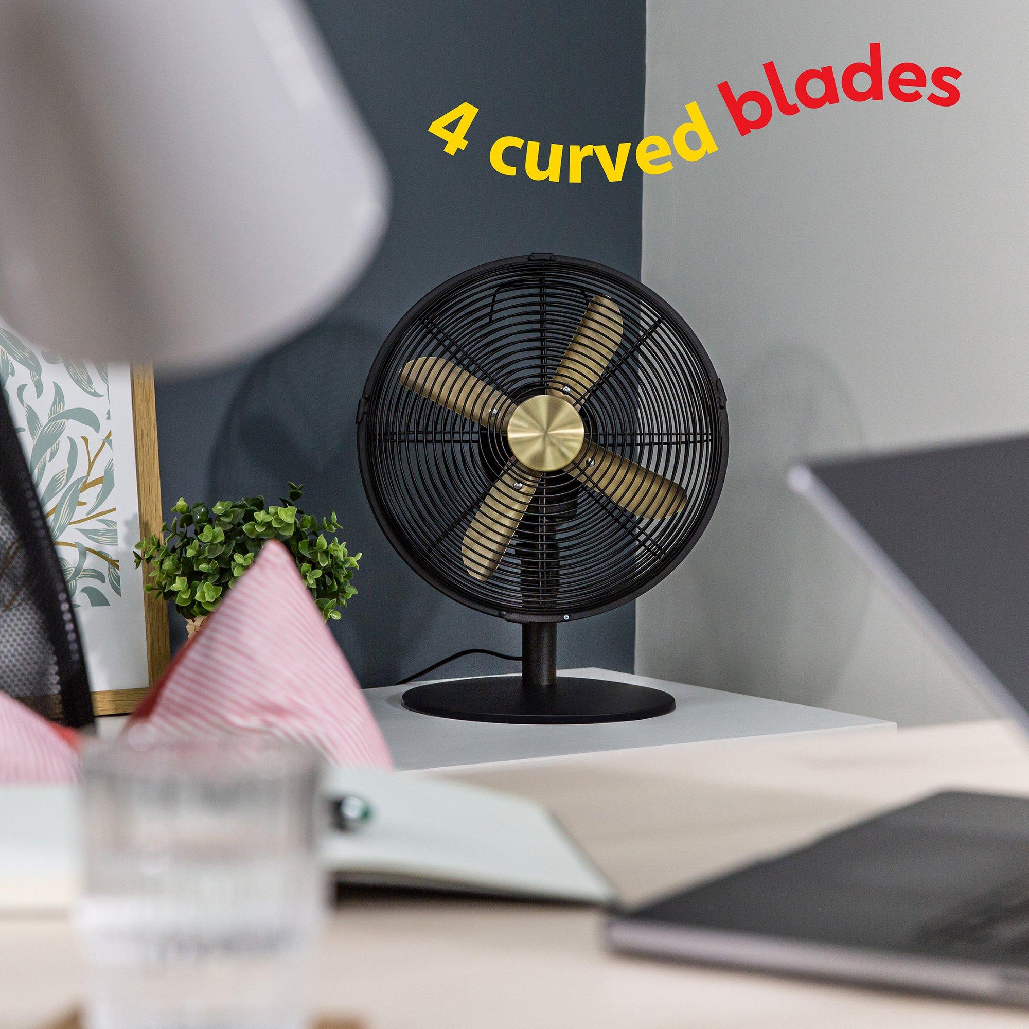 Brushed Gold An - Russell Hobbs - RHMDF1201BG Metal Desk Fan - 4